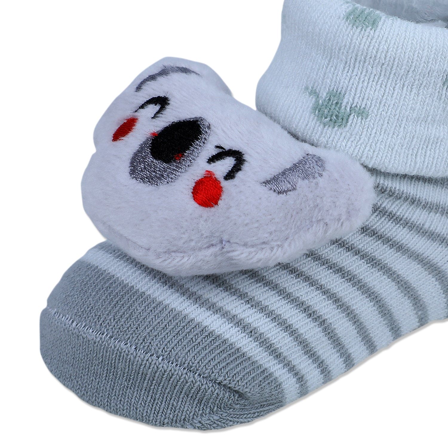 Baby Moo Blushing Koala Cotton Anti-Skid 3D Socks - Grey - Baby Moo