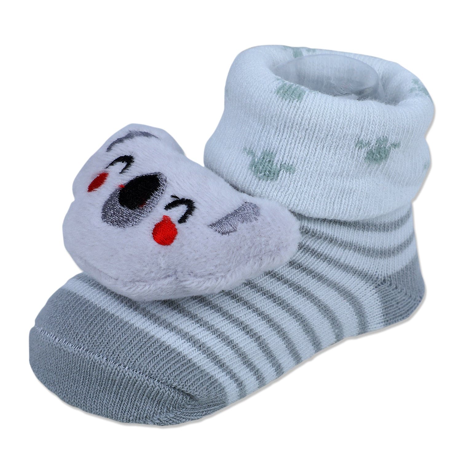 Baby Moo Blushing Koala Cotton Anti-Skid 3D Socks - Grey - Baby Moo