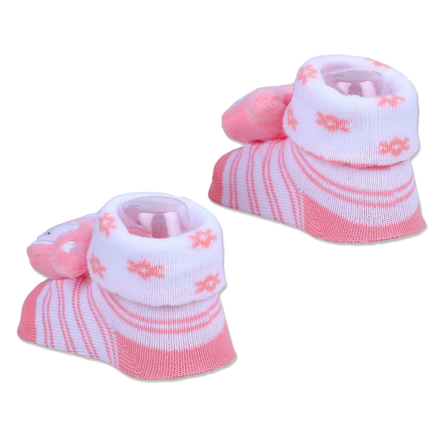 Baby Moo Sleepy Puppy Cotton Anti-Skid 3D Socks - Pink - Baby Moo
