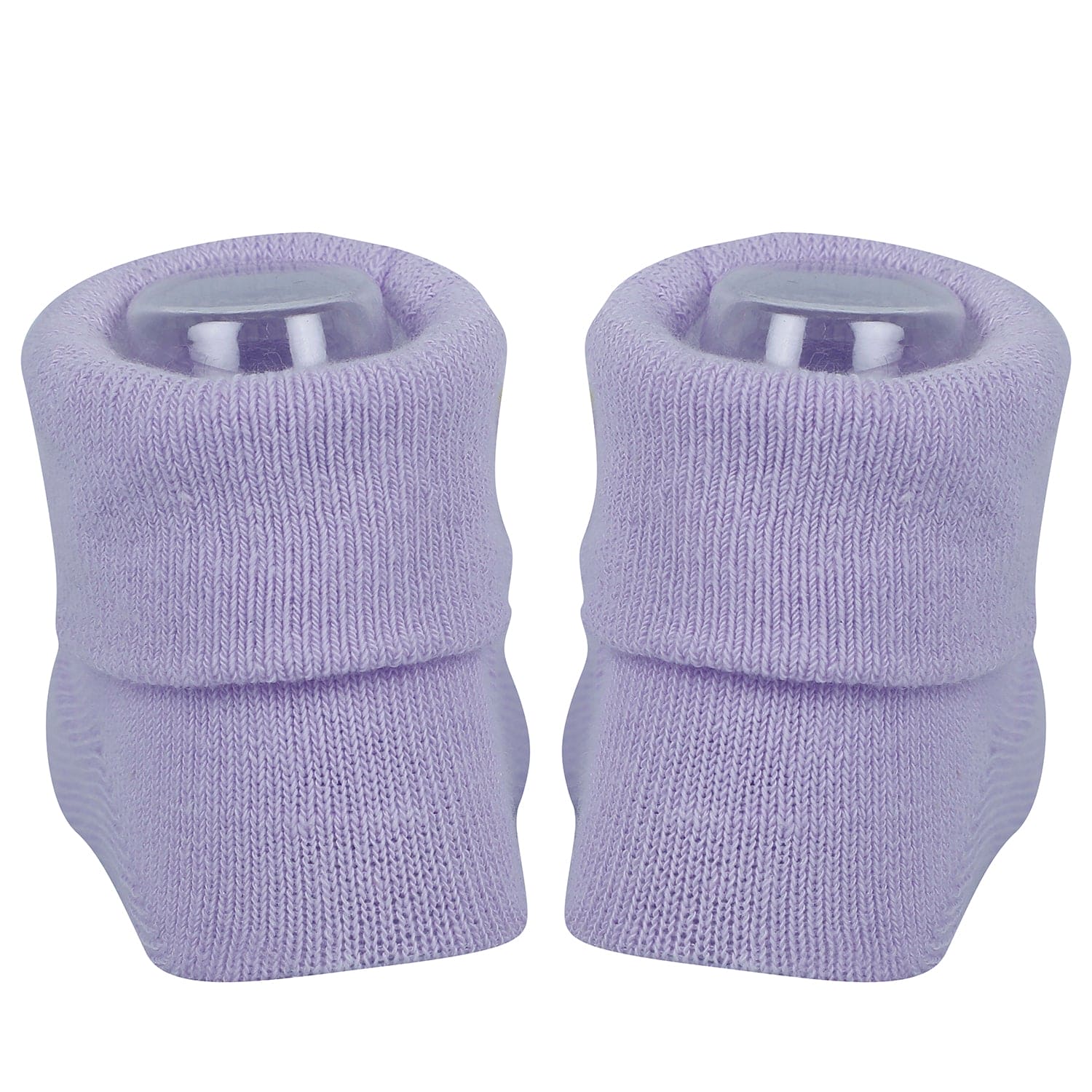Baby Moo Bunny And Kitty 3D Rattle Anti-Skid Socks Booties Pack of 2 - Pink, Purple