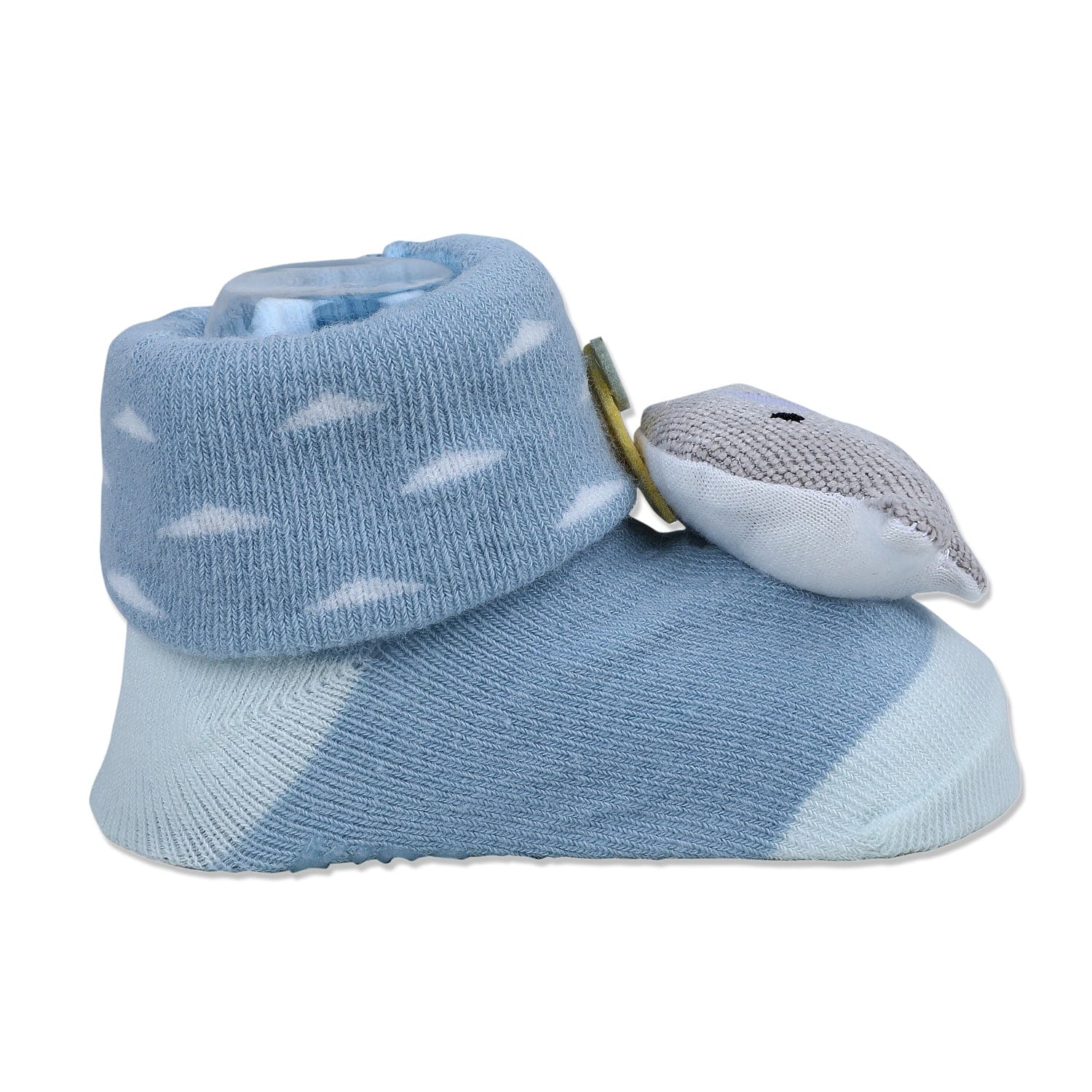 Baby Moo Elephant Explorer Cotton Anti-Skid 3D Socks - Blue - Baby Moo