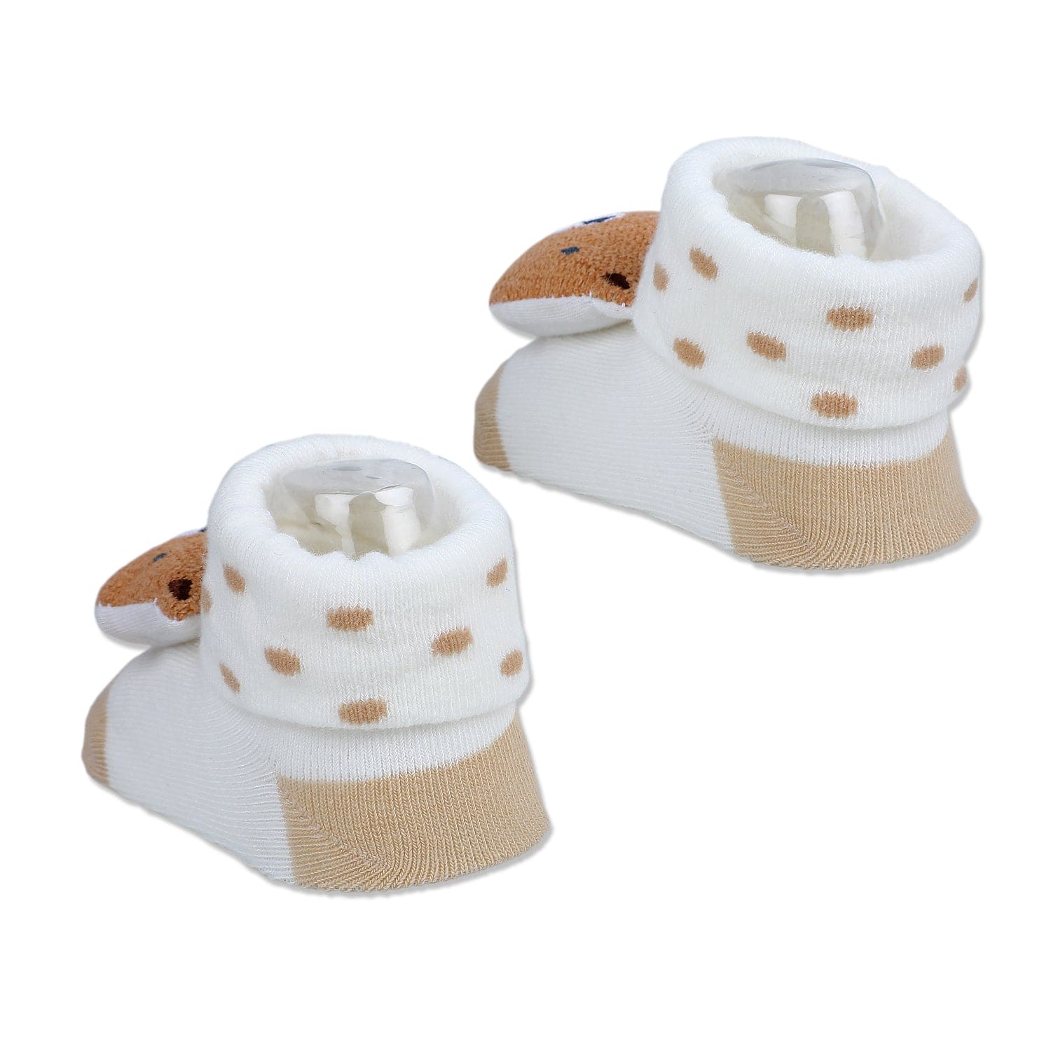 Baby Moo My Pet Cotton Anti-Skid 3D Socks - White - Baby Moo
