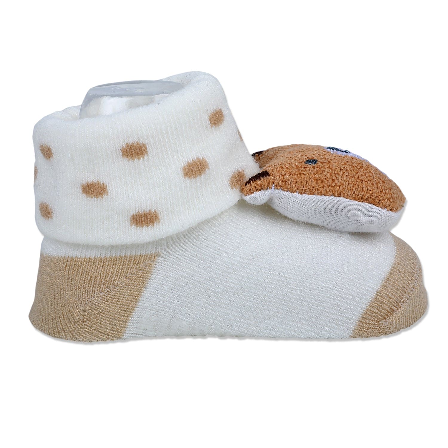 Baby Moo My Pet Cotton Anti-Skid 3D Socks - White - Baby Moo
