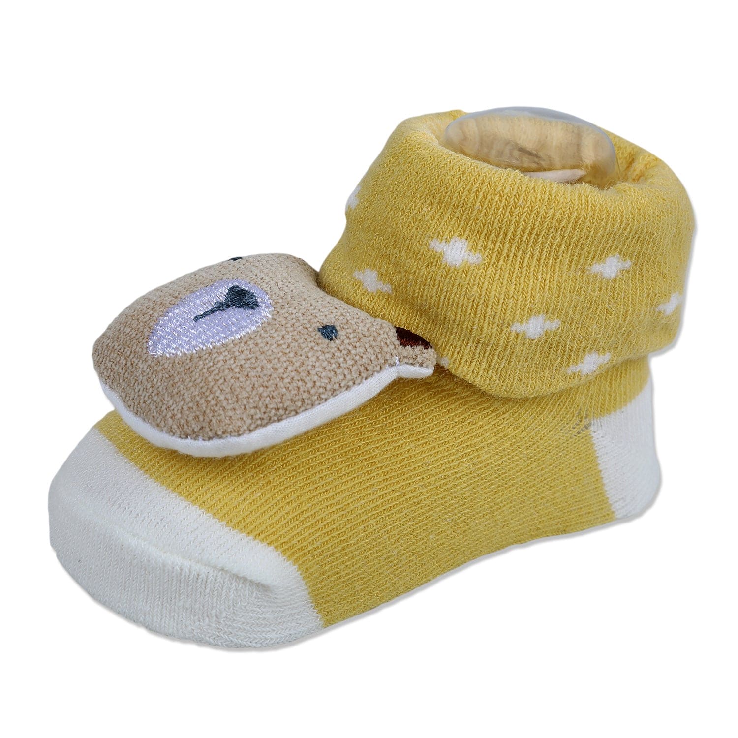 Baby Moo My Pet Cotton Anti-Skid 3D Socks - Yellow - Baby Moo