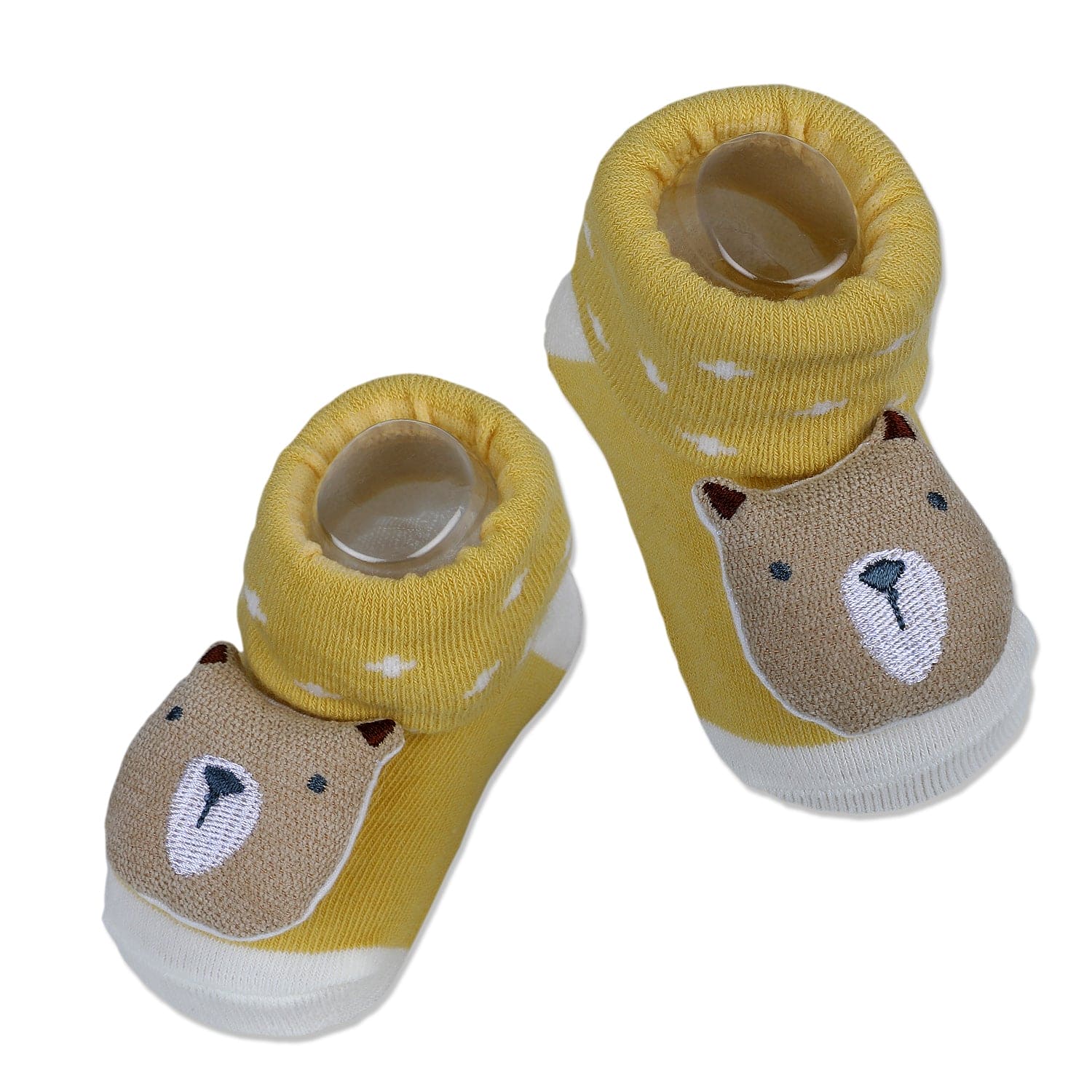 Baby Moo My Pet Cotton Anti-Skid 3D Socks - Yellow - Baby Moo