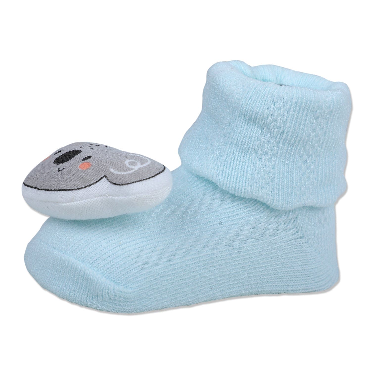 Baby Moo Cute Koala Cotton Anti-Skid 3D Socks - Blue - Baby Moo