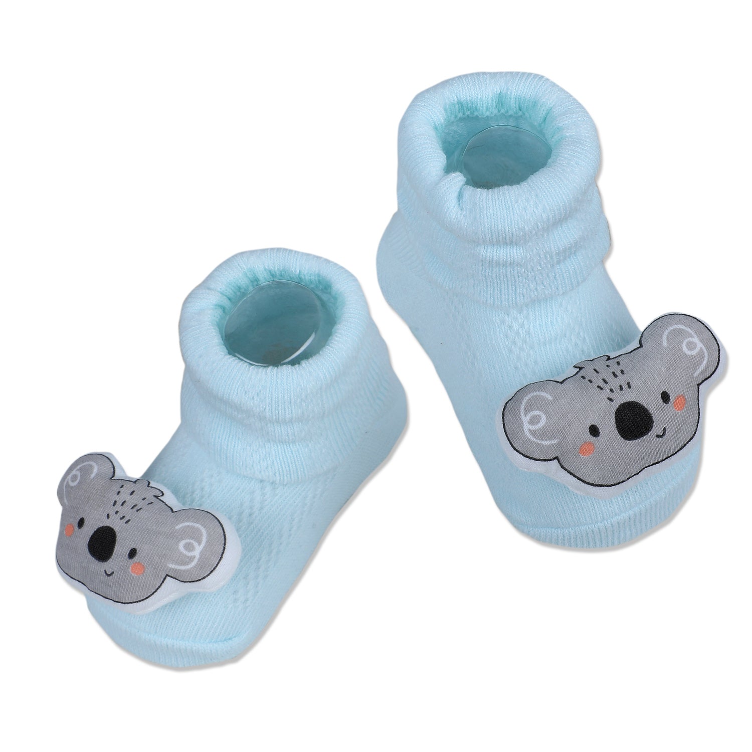 Baby Moo Cute Koala Cotton Anti-Skid 3D Socks - Blue - Baby Moo