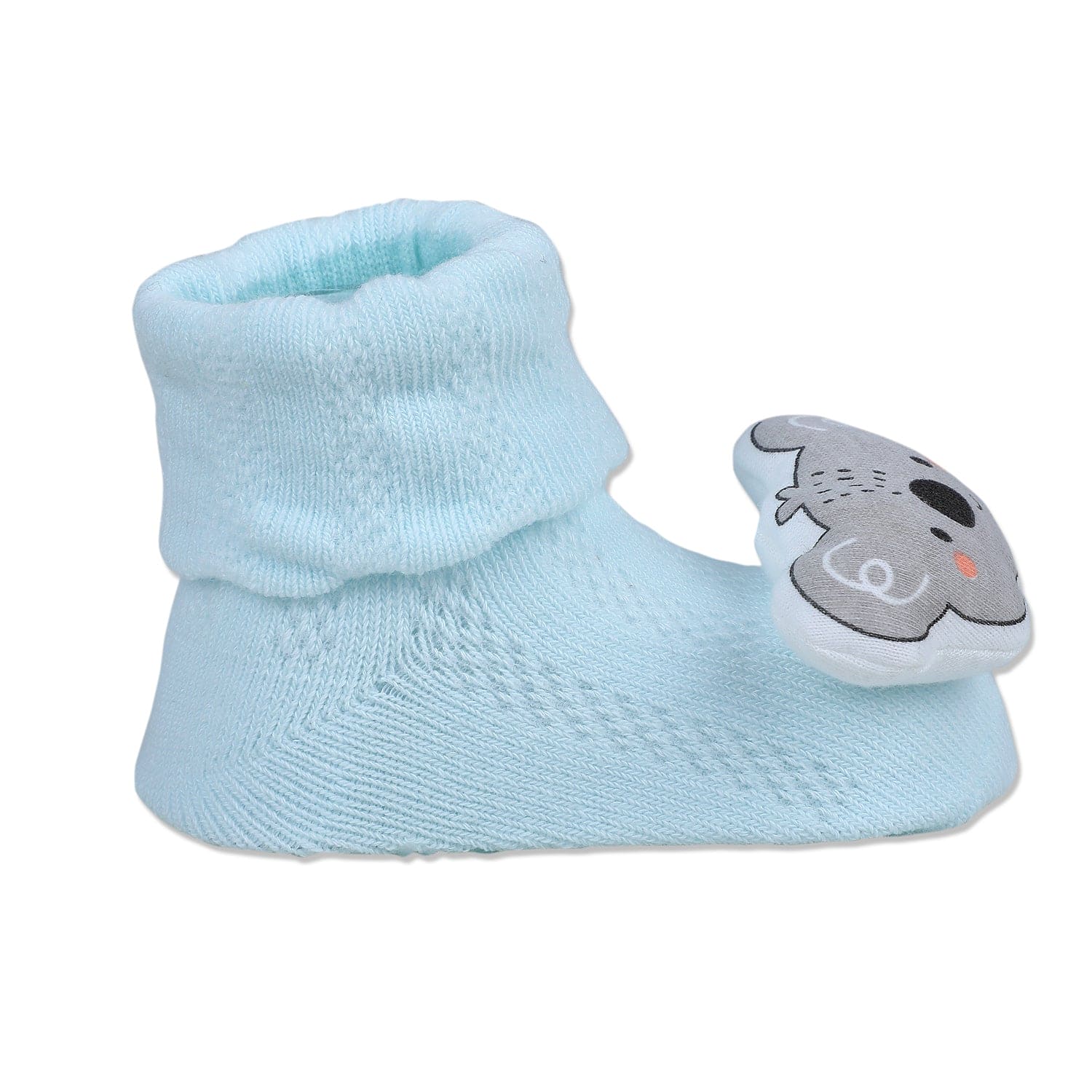 Baby Moo Cute Koala Cotton Anti-Skid 3D Socks - Blue - Baby Moo