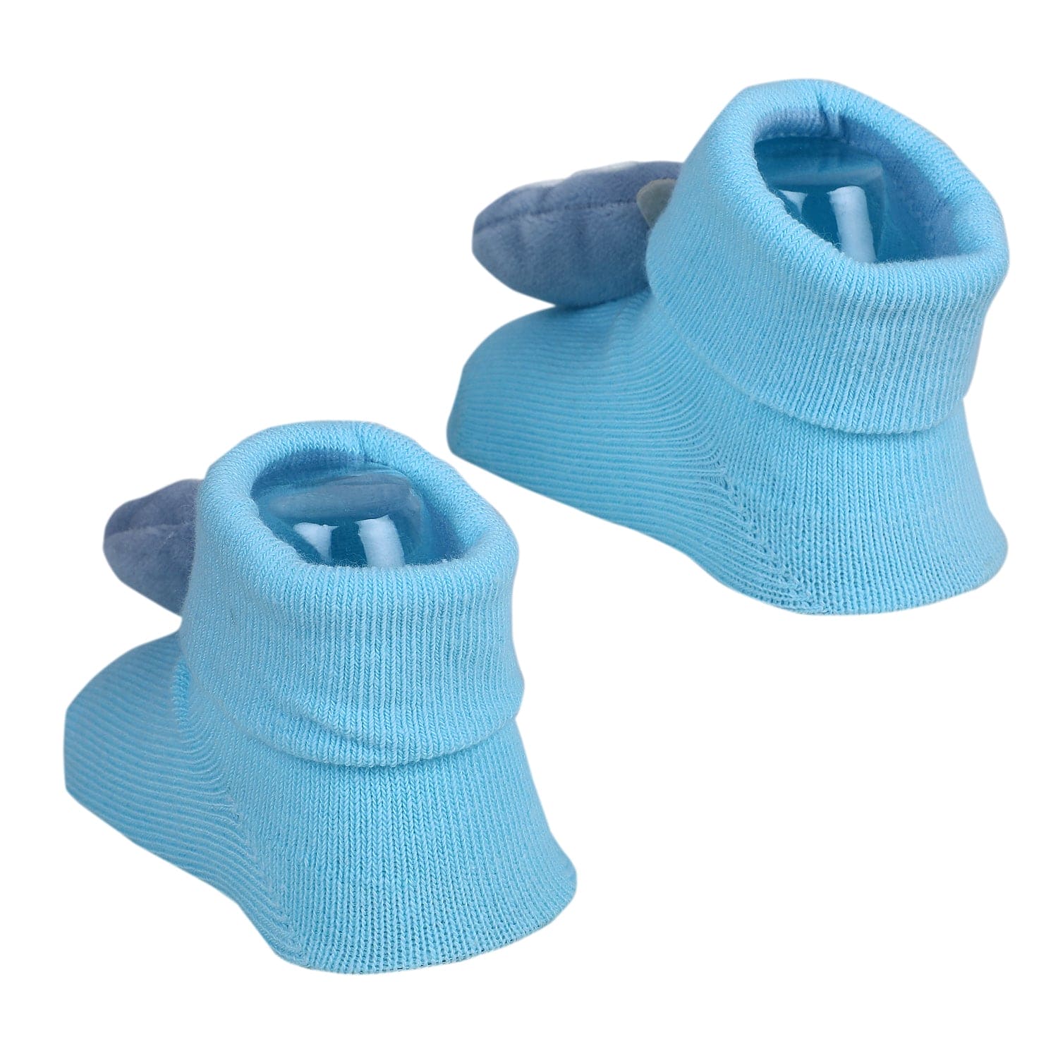 Baby Moo Happy Penguin Cotton Anti-Skid 3D Socks - Blue - Baby Moo