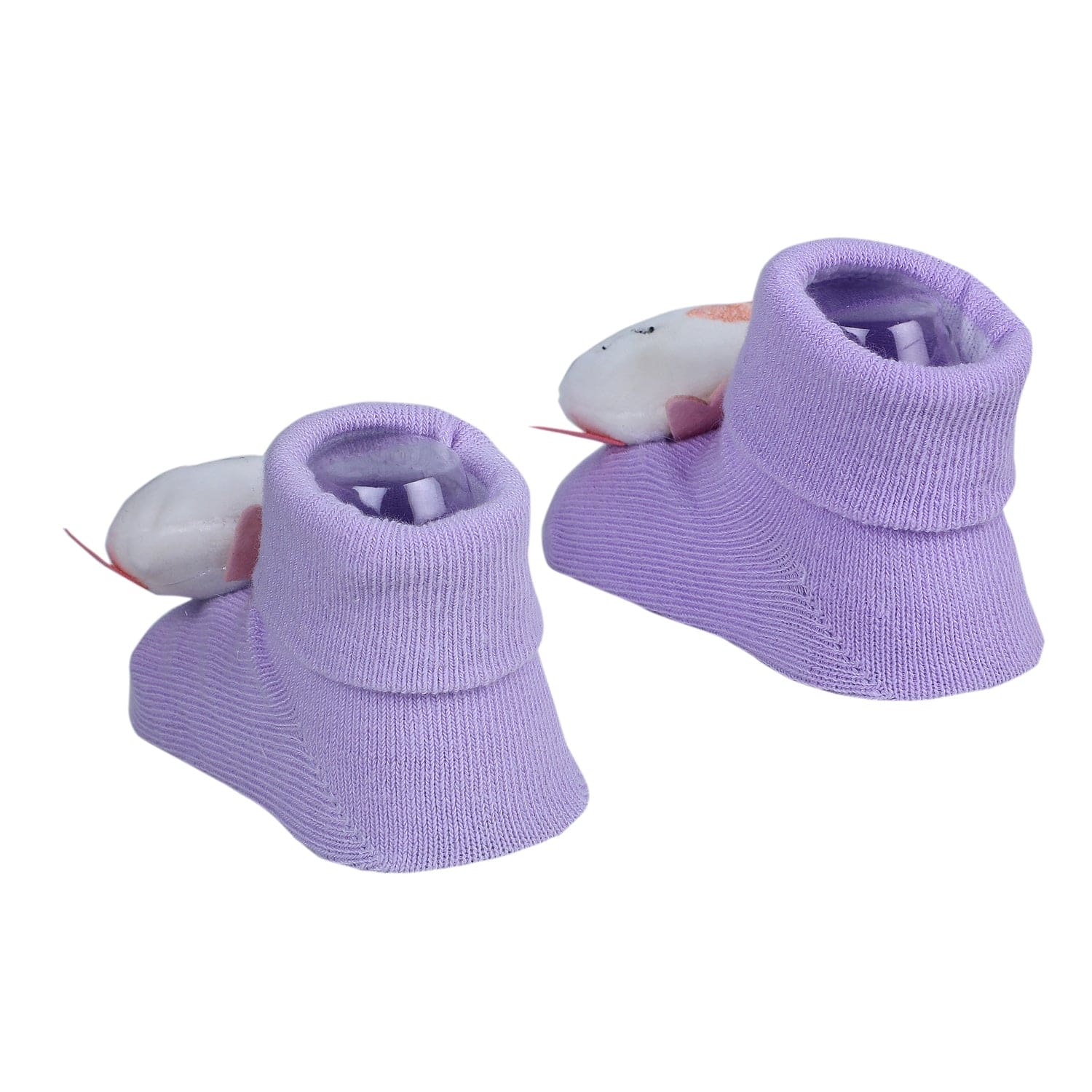 Baby Moo Sleeping Bird Cotton Anti-Skid 3D Socks - Purple - Baby Moo