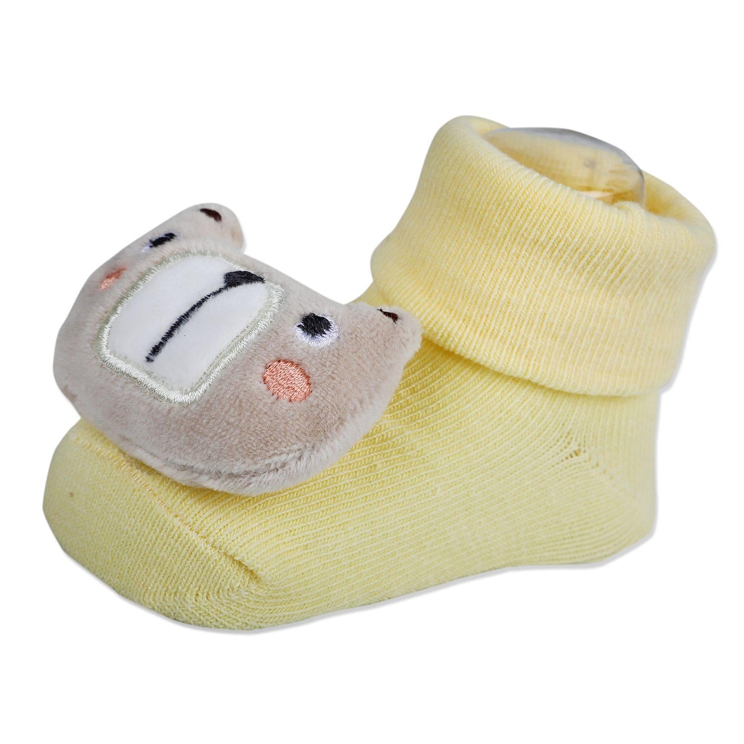Baby Moo Doggy Cotton Anti-Skid 3D Socks - Yellow - Baby Moo