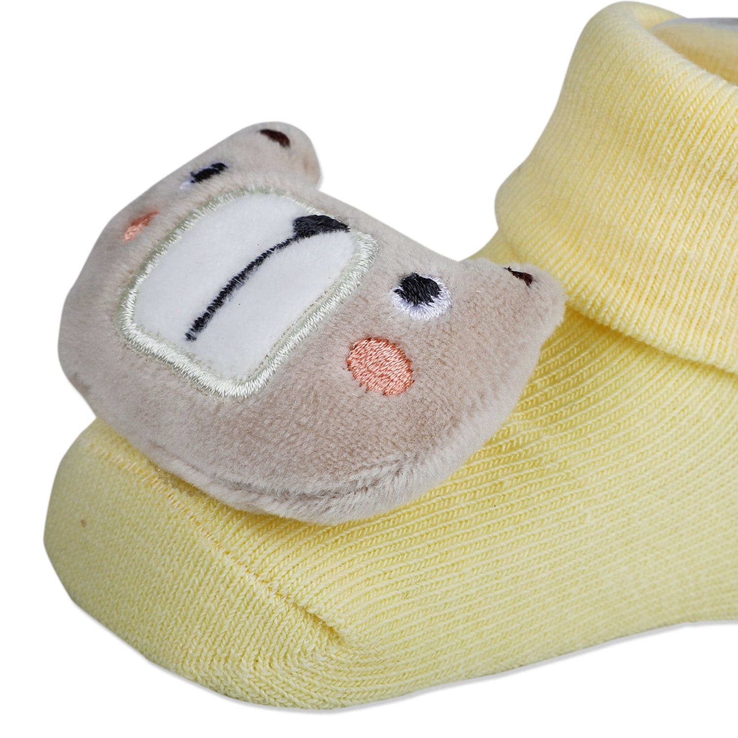 Baby Moo Doggy Cotton Anti-Skid 3D Socks - Yellow - Baby Moo