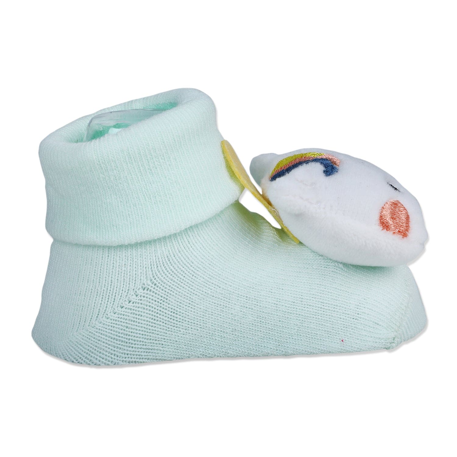 Baby Moo Magical Unicorn Cotton Anti-Skid 3D Socks - Mint Green - Baby Moo