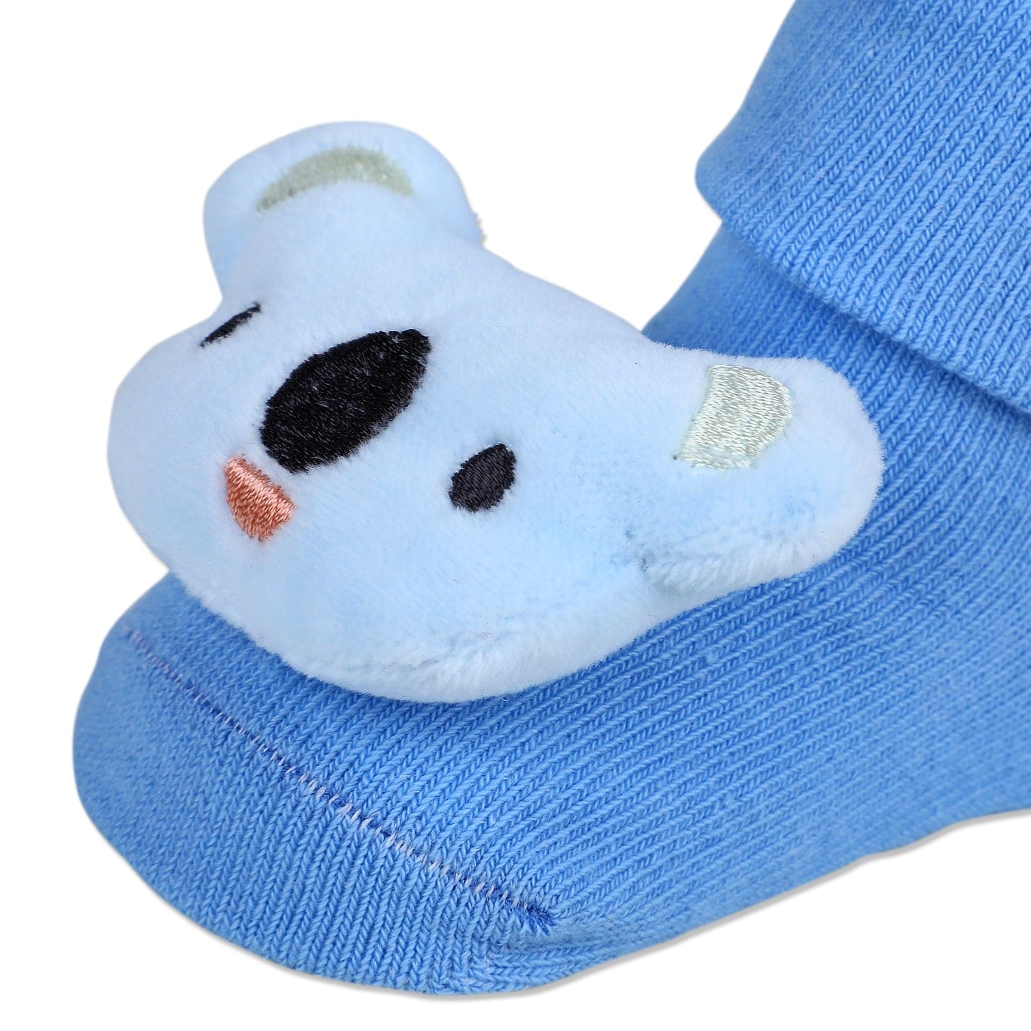 Baby Moo Koala Cotton Anti-Skid 3D Socks - Blue - Baby Moo