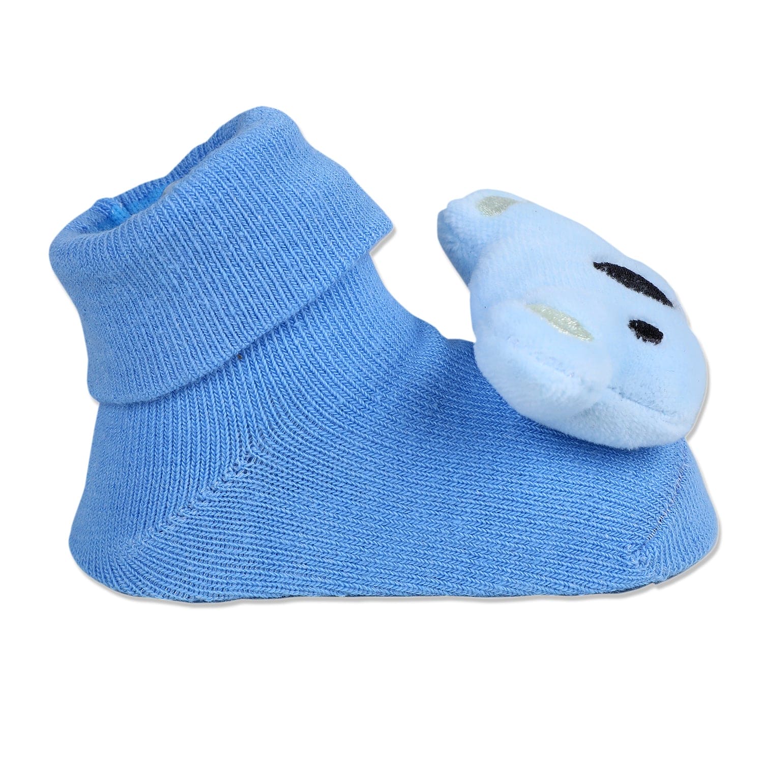 Baby Moo Koala Cotton Anti-Skid 3D Socks - Blue - Baby Moo