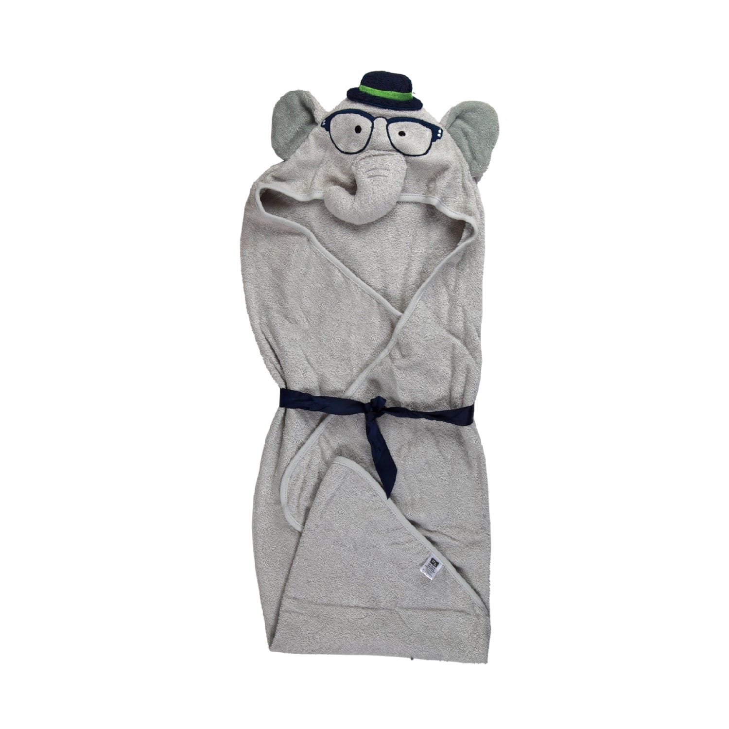 Mr. Elephant Grey Hooded Towel - Baby Moo