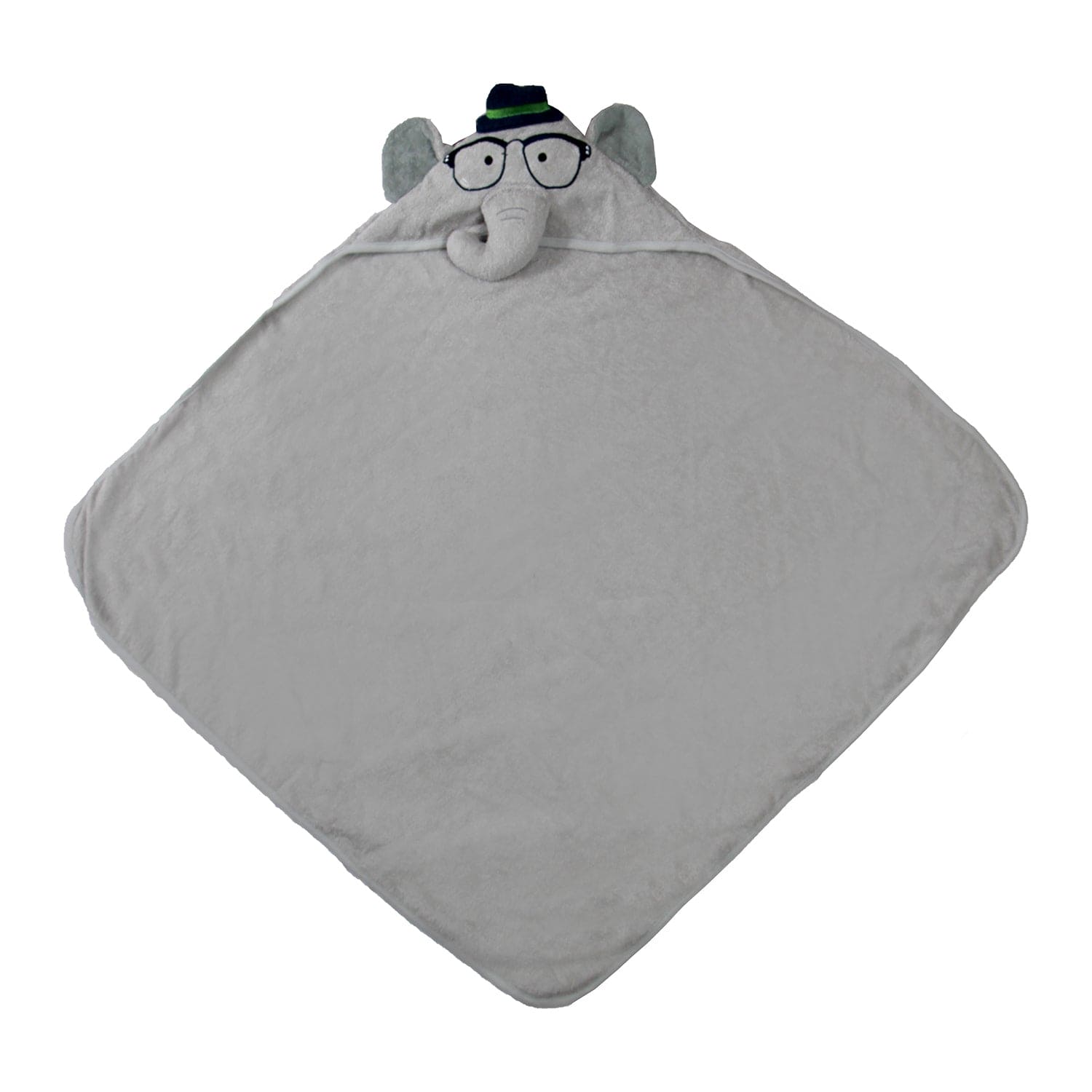 Mr. Elephant Grey Hooded Towel - Baby Moo
