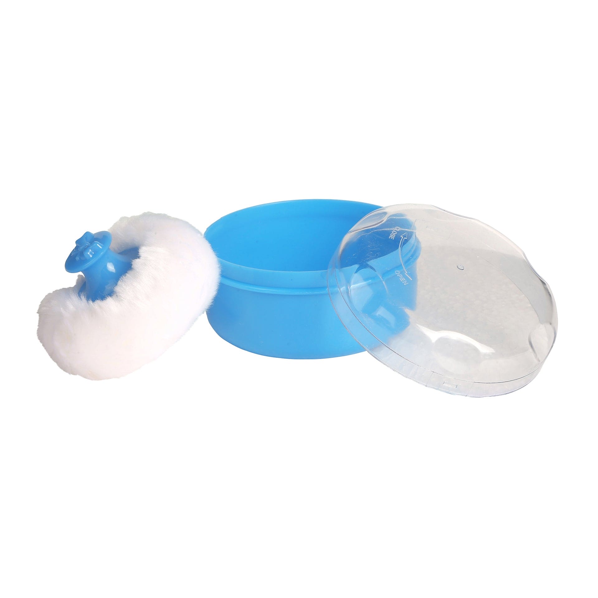 Plain Blue Powder Puff - Baby Moo
