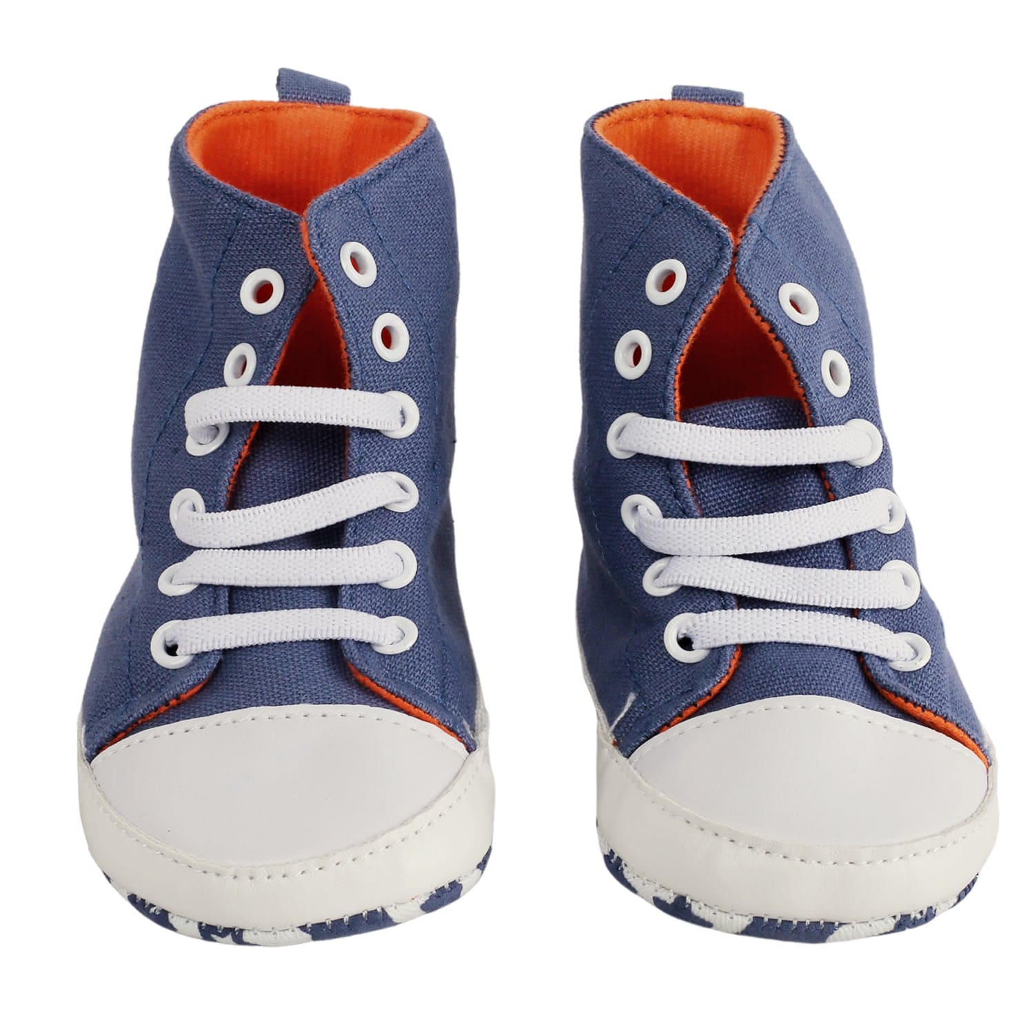 Baby Moo Blue High Top Booties - Baby Moo