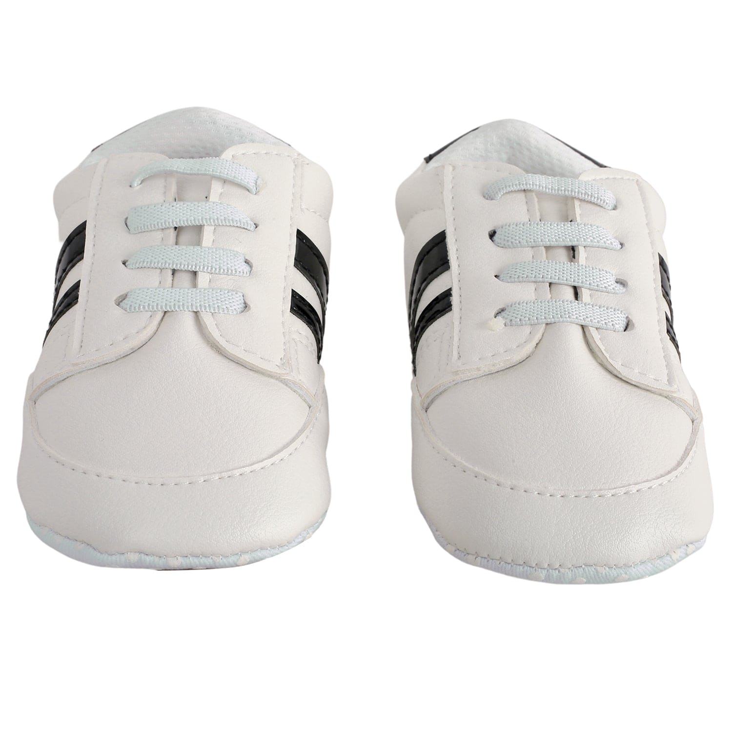 Baby Moo Black Stripes On White Sneakers - Baby Moo