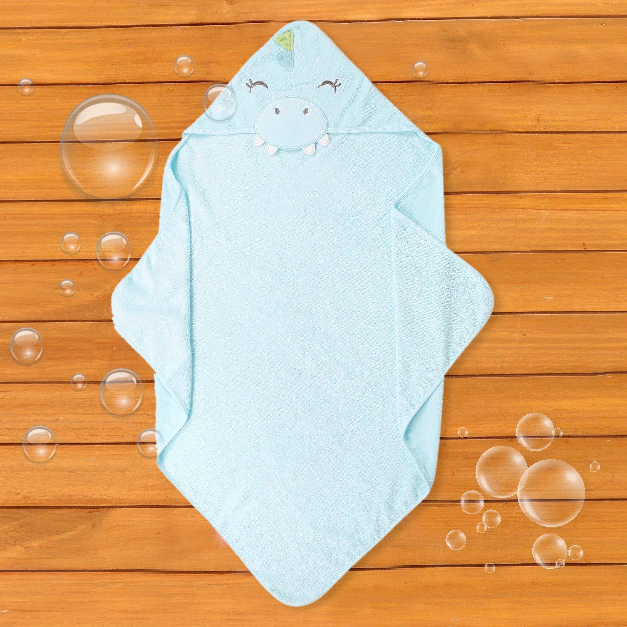 Unicorn Blue Hooded Towel - Baby Moo