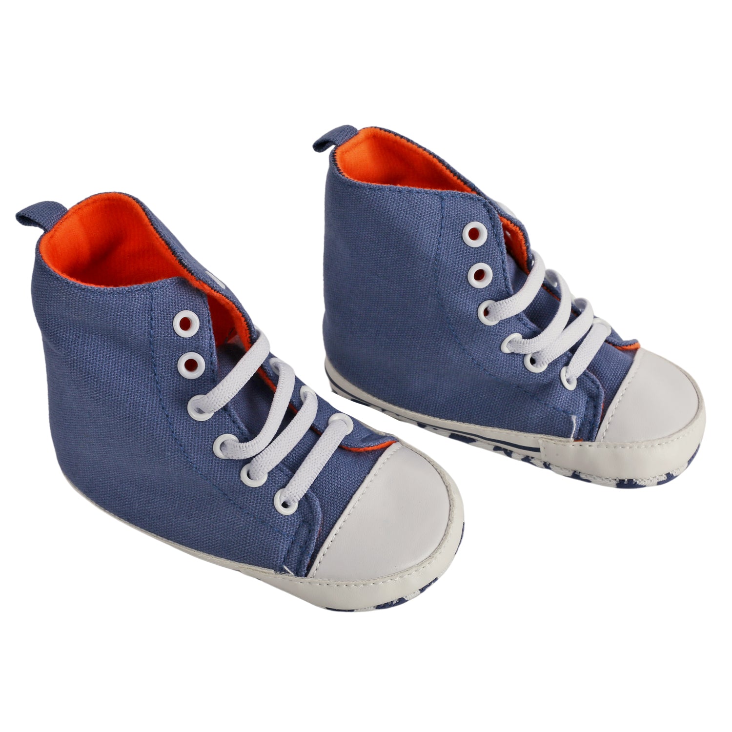 Baby Moo Blue High Top Booties - Baby Moo