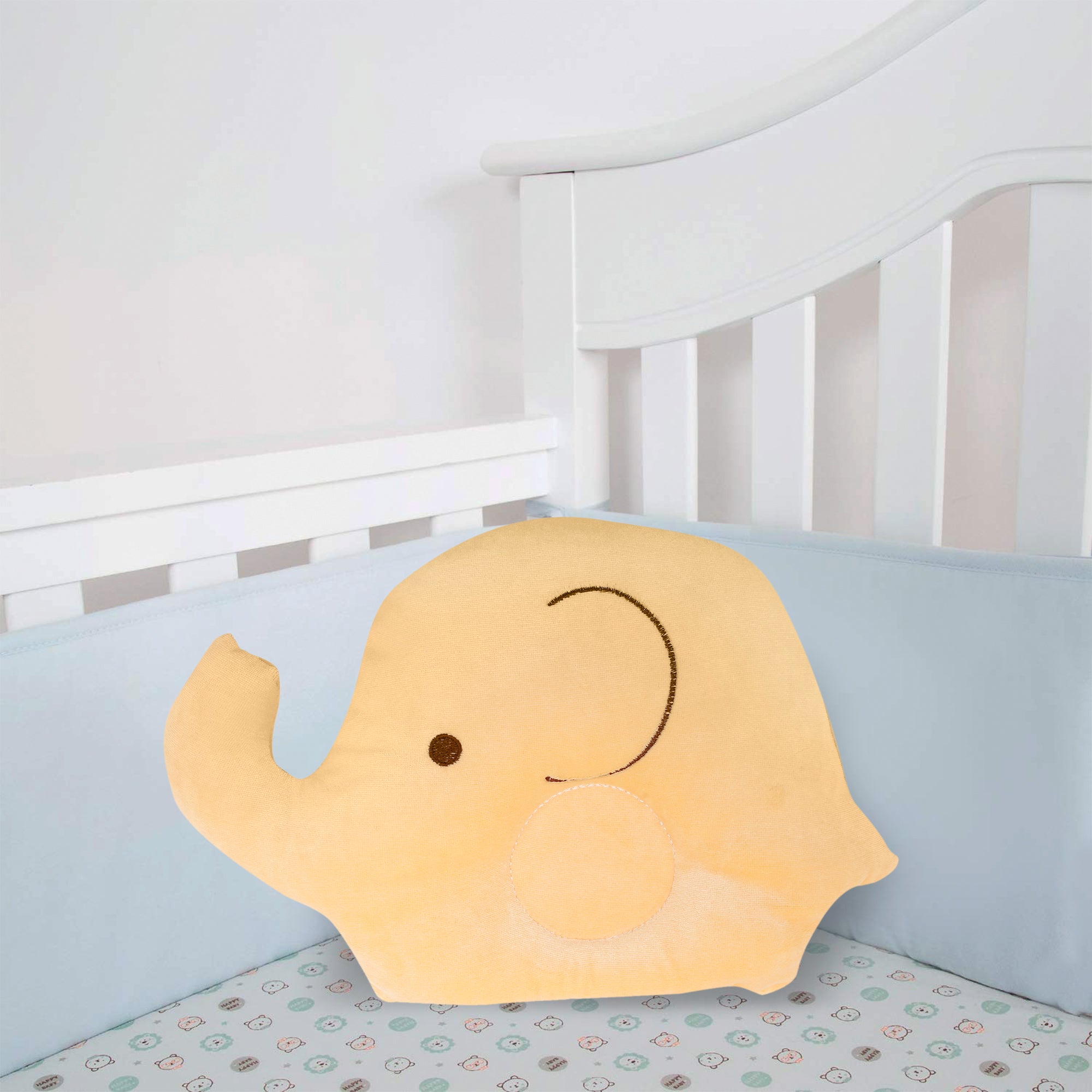 Elephant Shaped Yellow Baby Pillow
