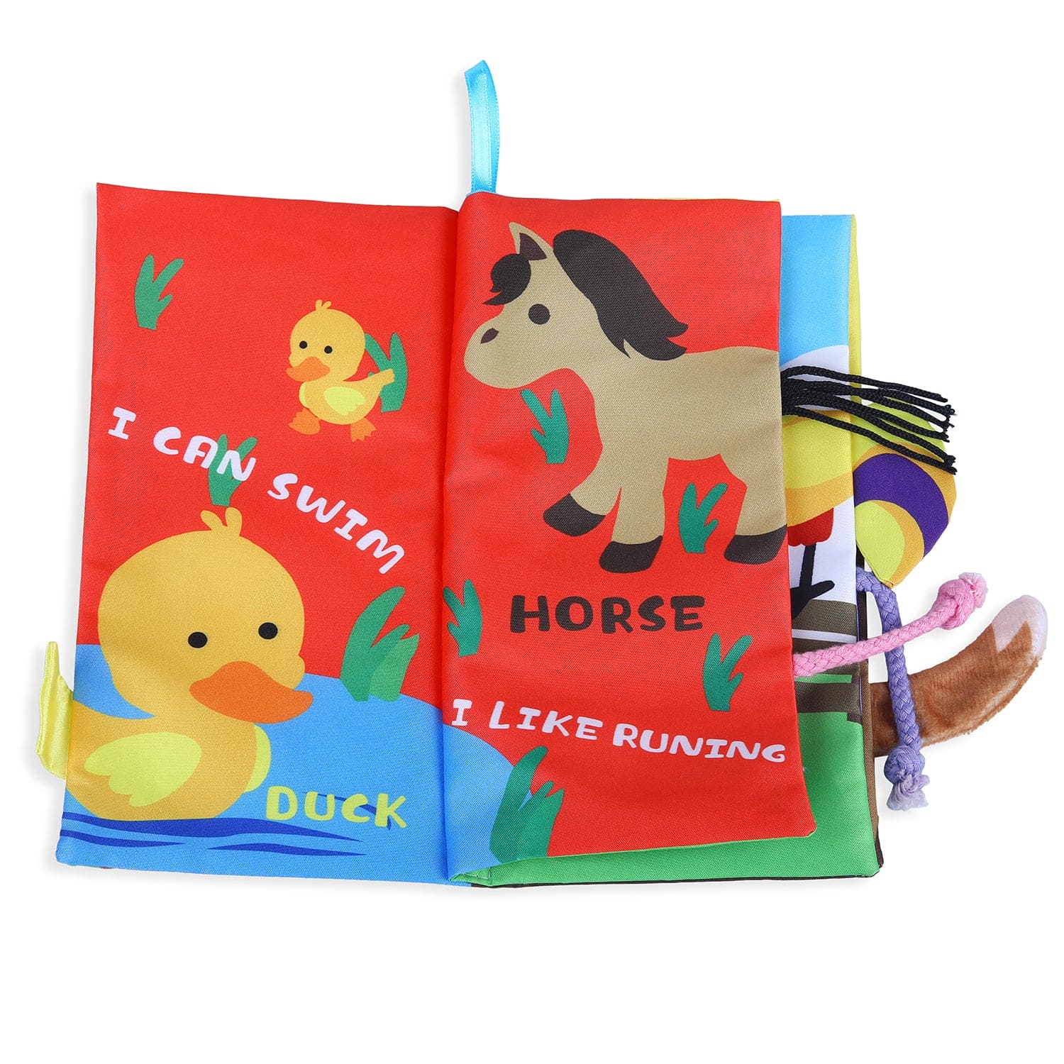 Farm Tail Early Children Sensory Development Interactive 3D Cloth Book With Rustle Paper - Multicolour - Baby Moo