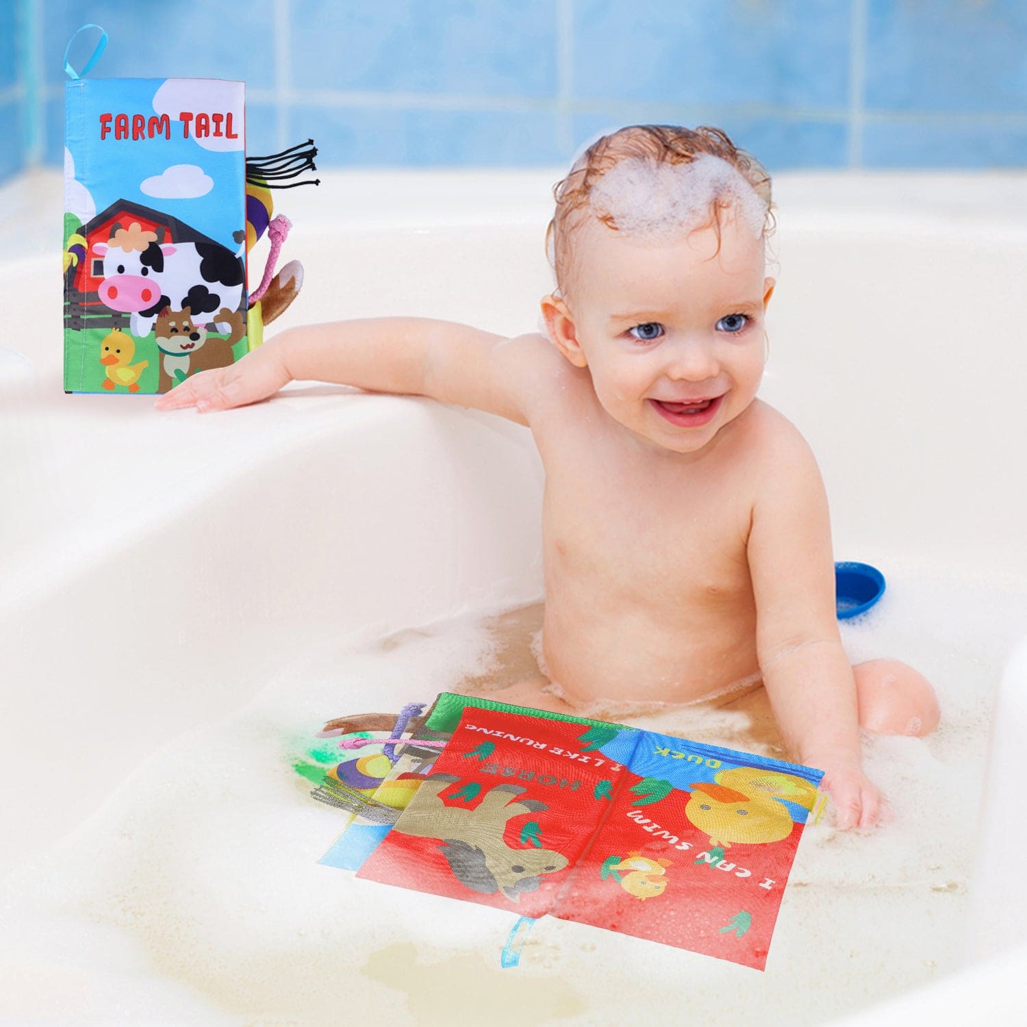Farm Tail Early Children Sensory Development Interactive 3D Cloth Book With Rustle Paper - Multicolour - Baby Moo