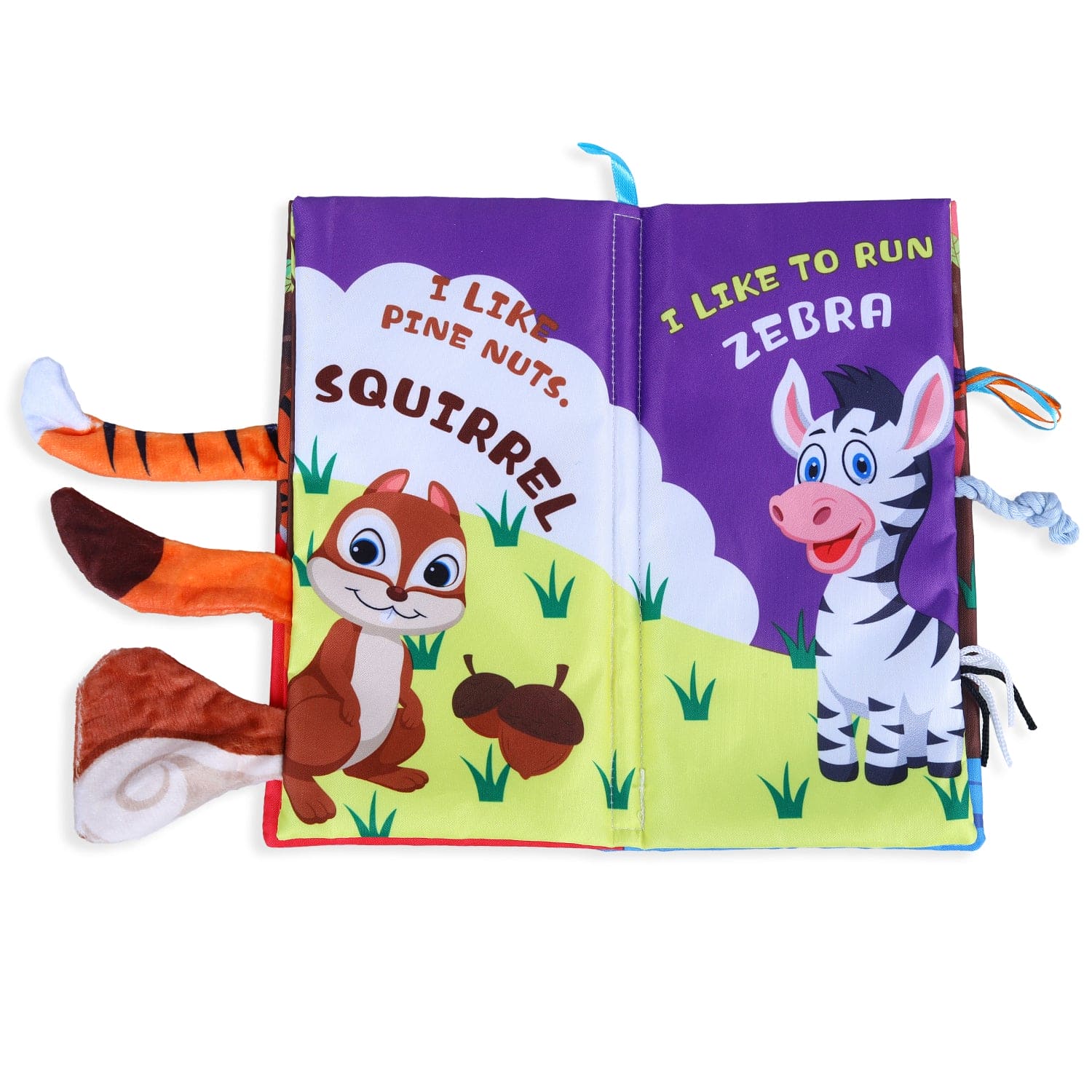 Forest Tail Early Children Sensory Development Interactive 3D Cloth Book With Rustle Paper - Multicolour - Baby Moo