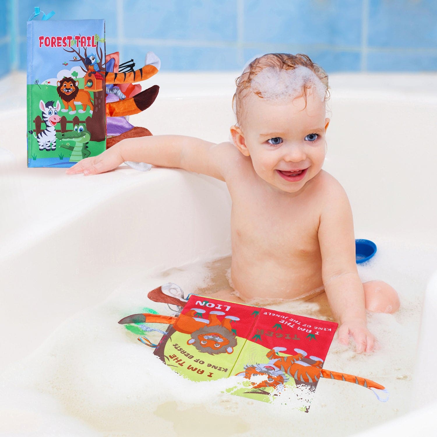 Forest Tail Early Children Sensory Development Interactive 3D Cloth Book With Rustle Paper - Multicolour - Baby Moo