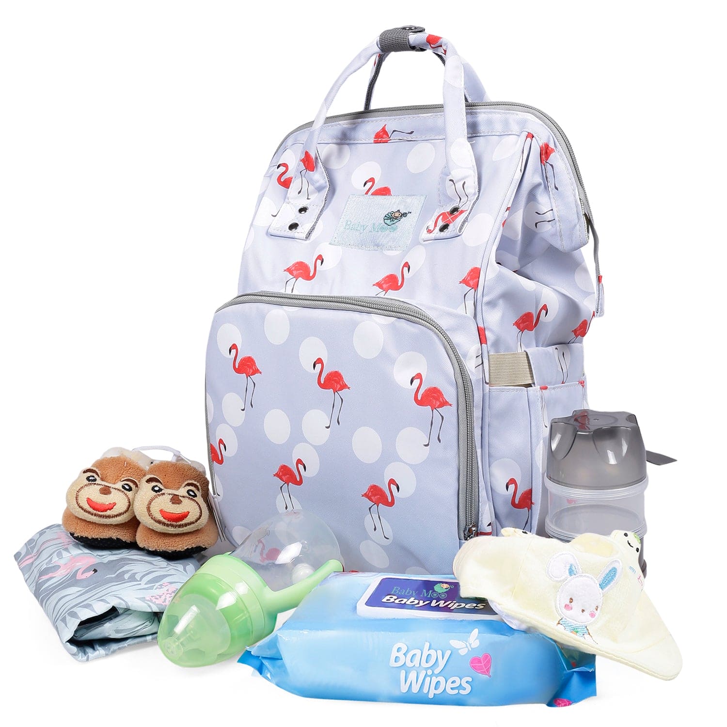 Diaper Bag
Maternity Backpack Flamingo Gery - Baby Moo