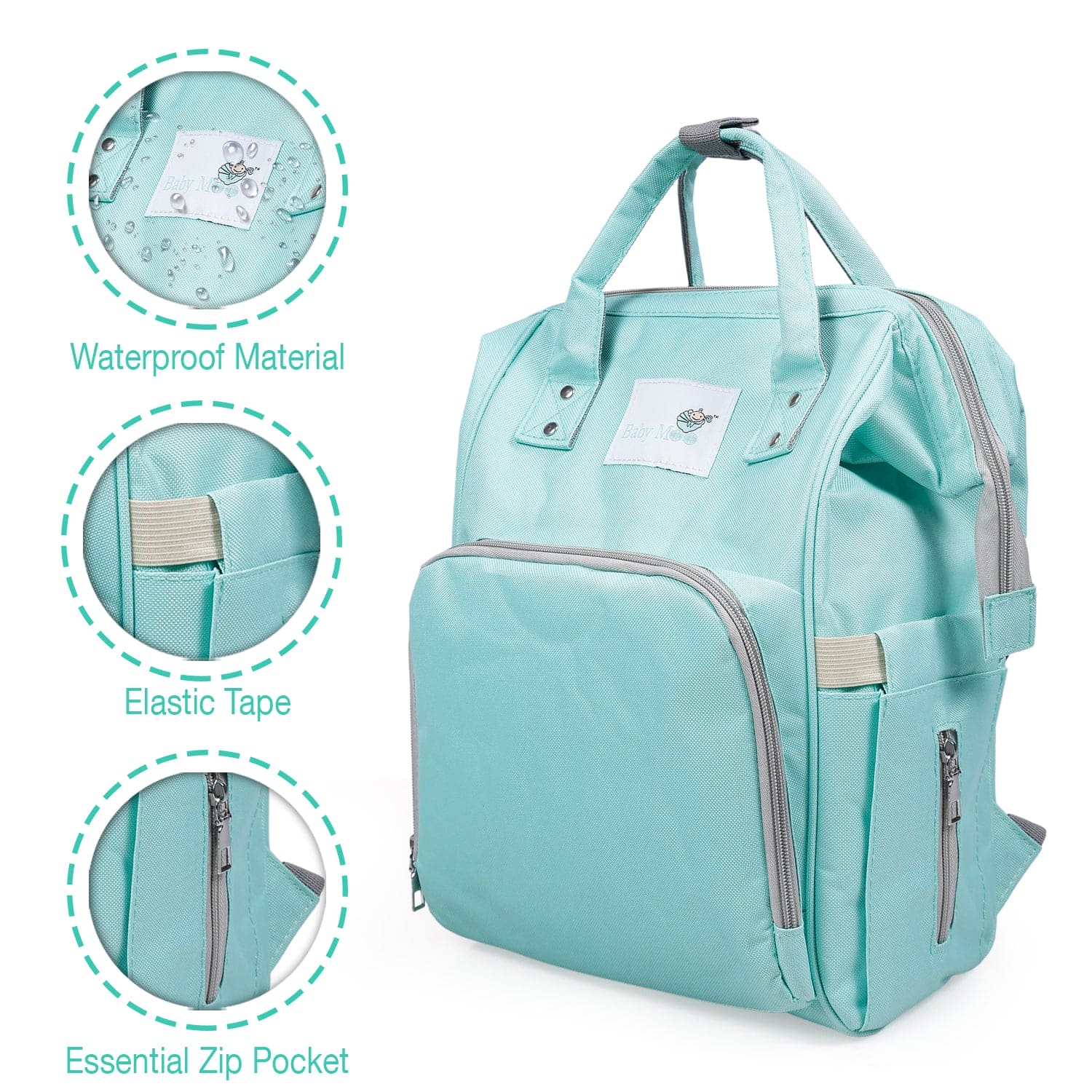 Diaper Bag
Maternity Backpack Solid Sea Green - Baby Moo