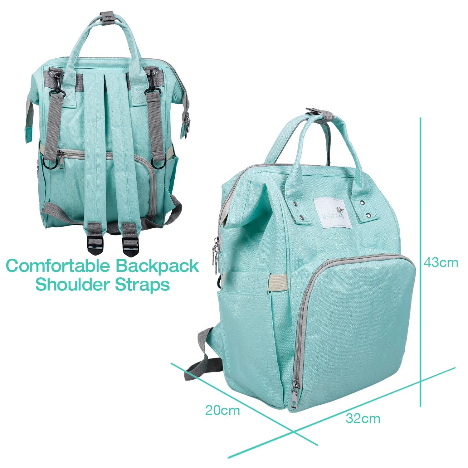 Diaper Bag
Maternity Backpack Solid Sea Green - Baby Moo
