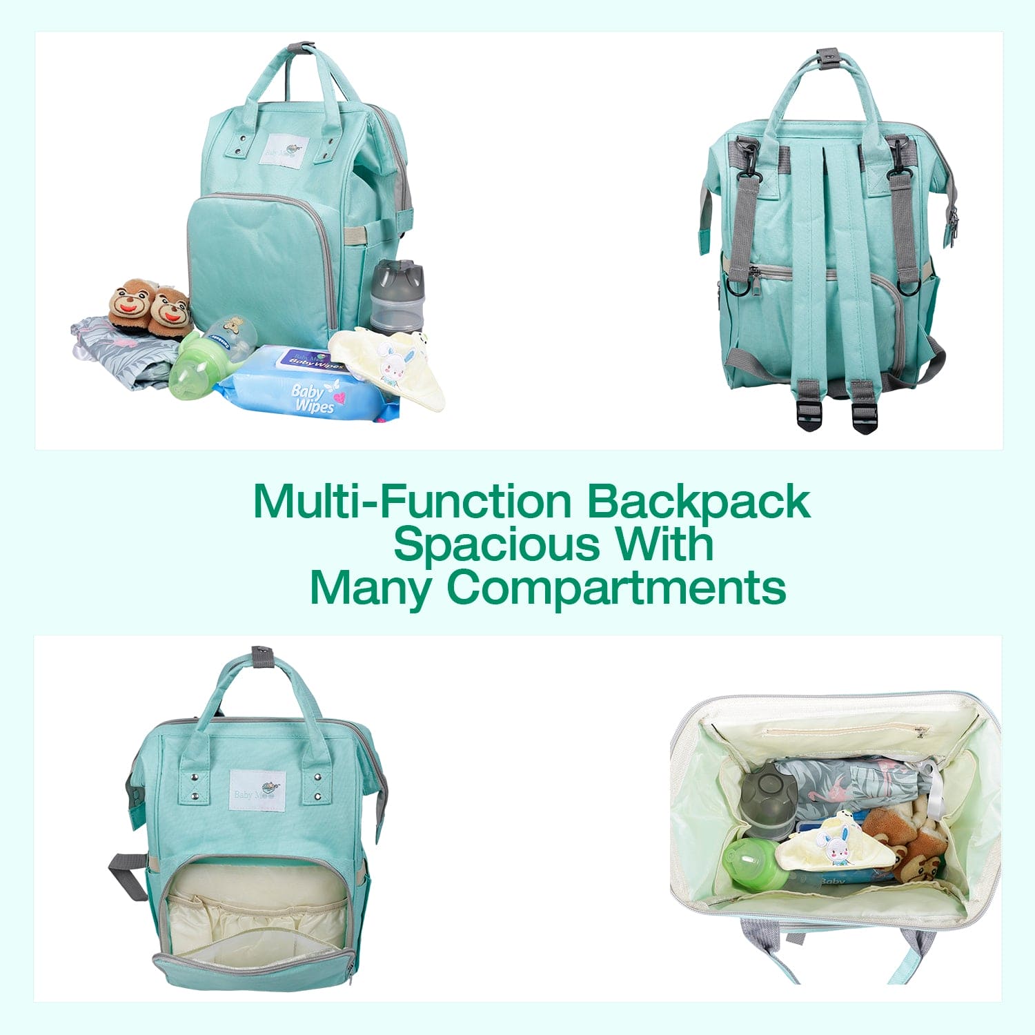Diaper Bag
Maternity Backpack Solid Sea Green - Baby Moo