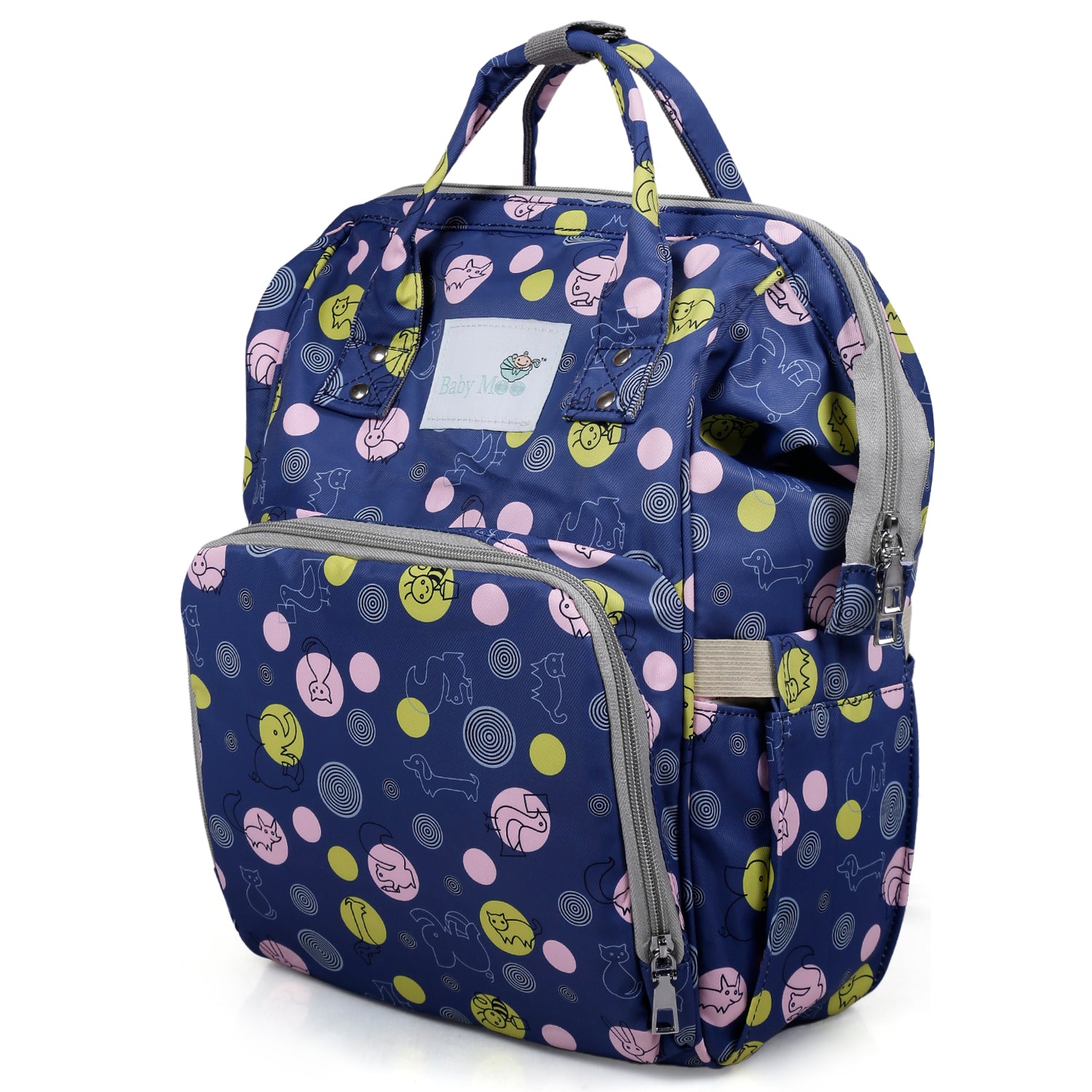Diaper Bag 
Maternity Backpack Animal Printed
 Blue - Baby Moo
