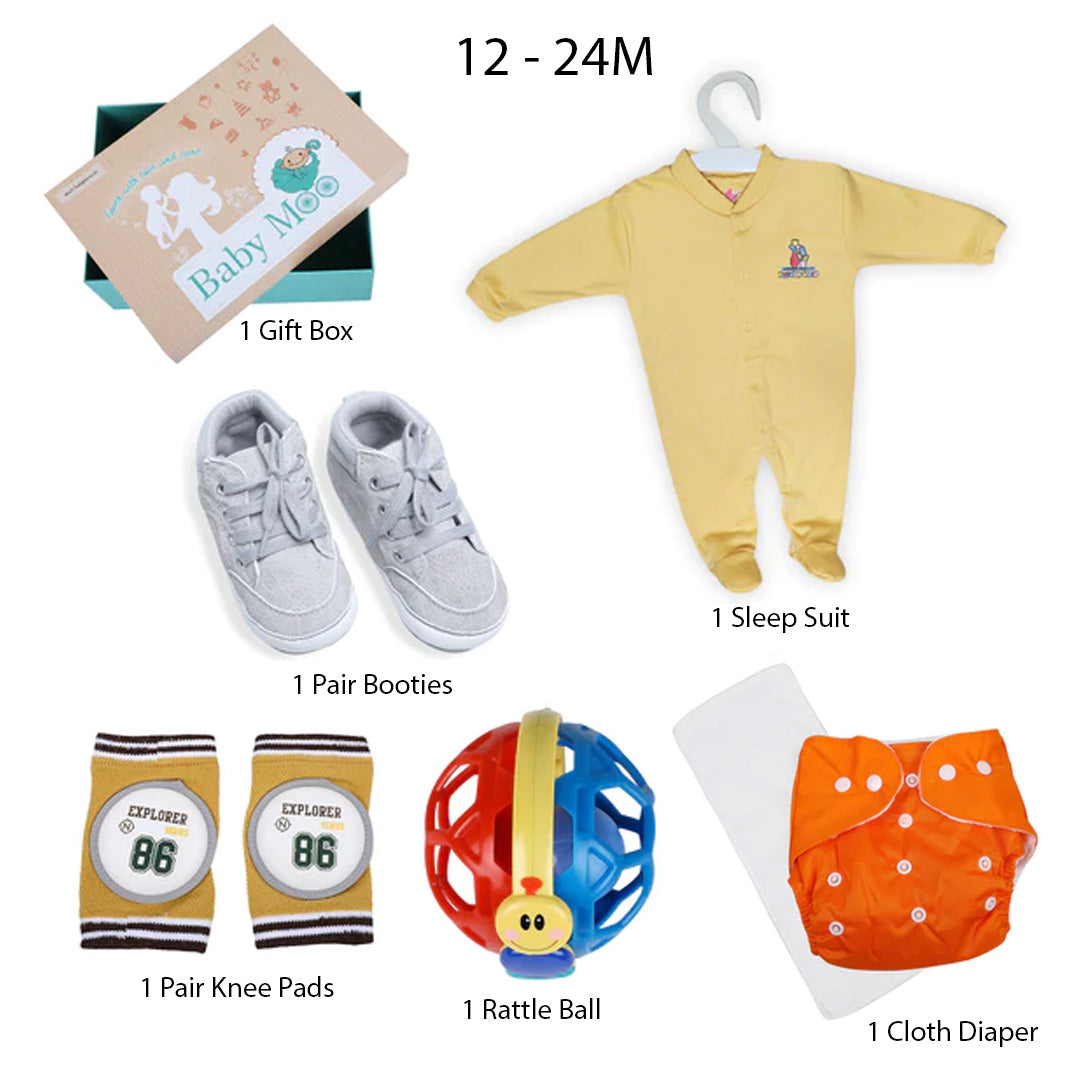 Crawling And Growing Gift Hamper Unisex Multicolour - Baby Moo
