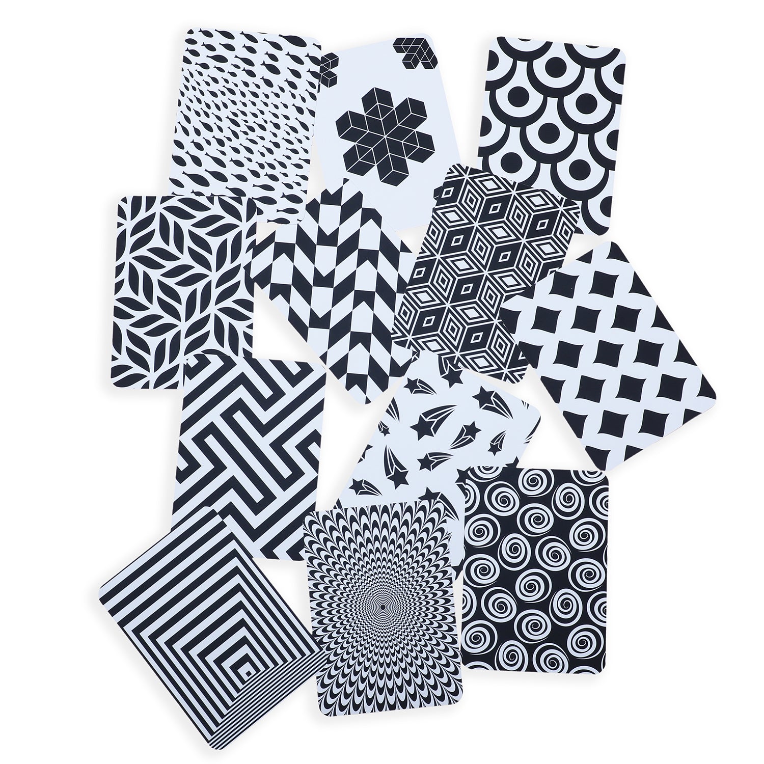 Baby Moo High Contrast Flash Cards Pack of 12 - Patterns - Baby Moo