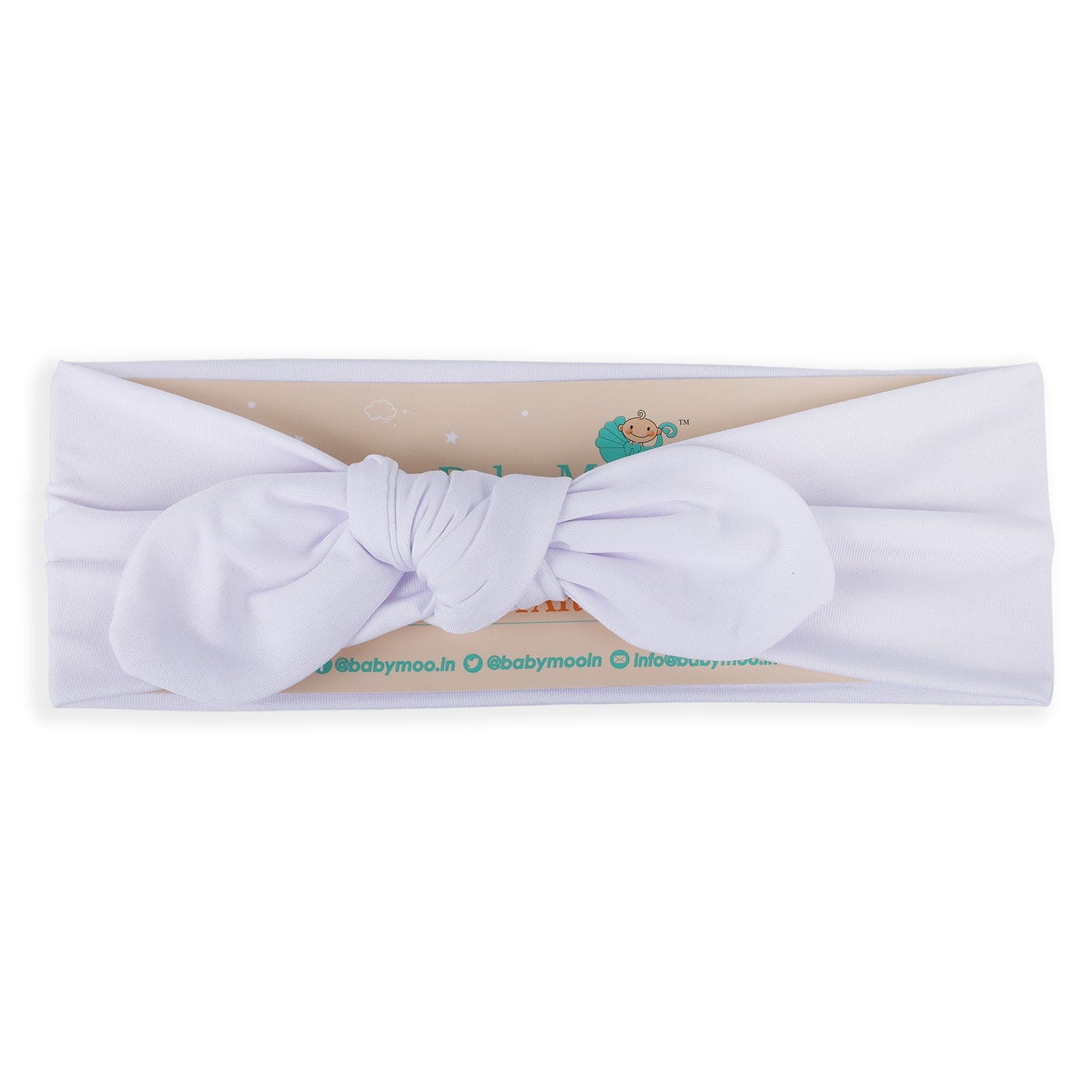 Bow Knot Headband - White - Baby Moo