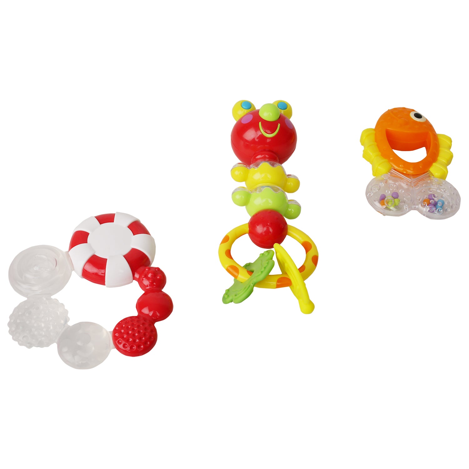 Fish Multicolour Set Of 3 Rattle Toy - Baby Moo