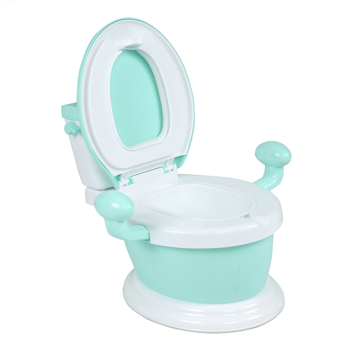 Mint Green Potty Chair with a comfortable seat, handles for support - Baby Moo