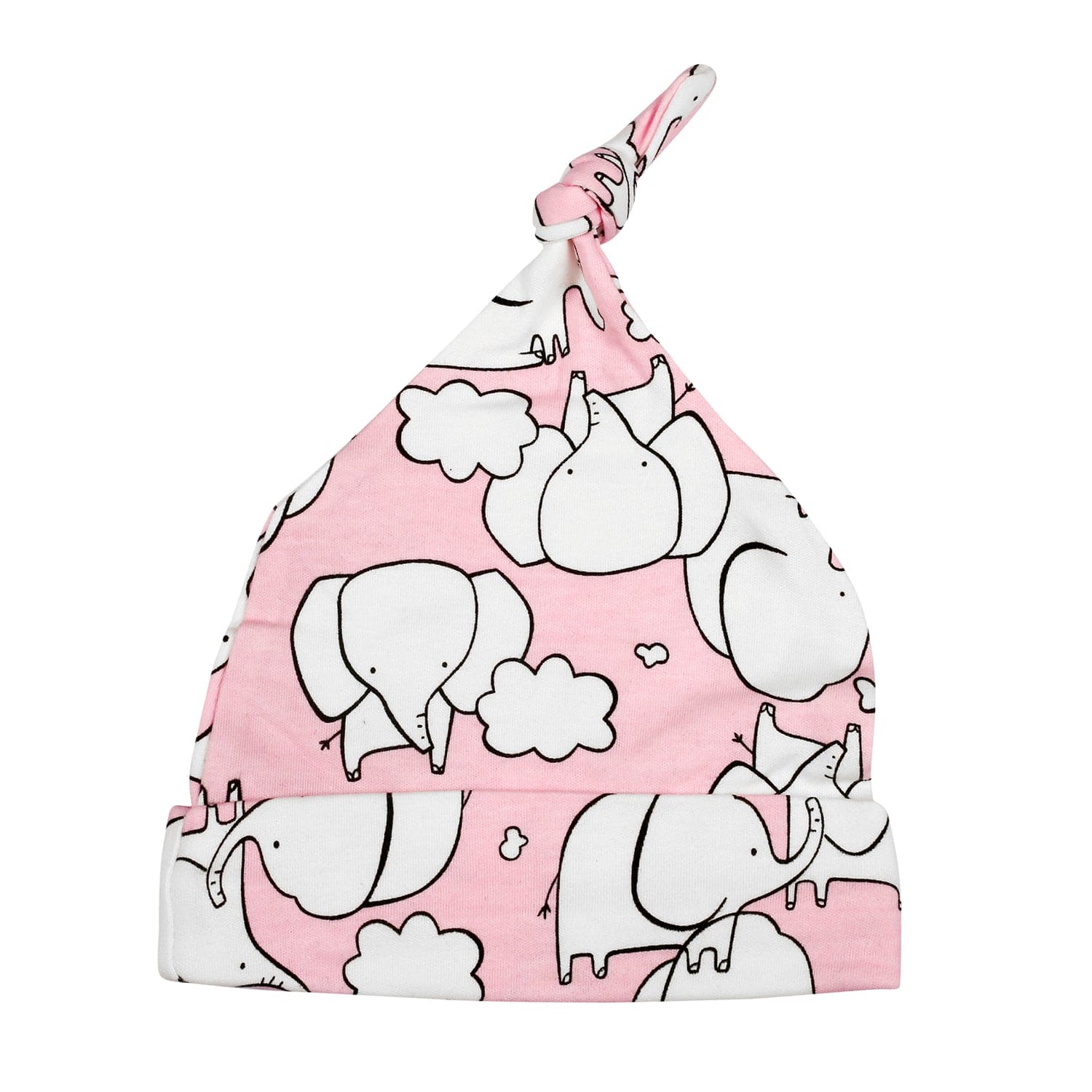 Pink Elephant 3 Pk Caps - Baby Moo