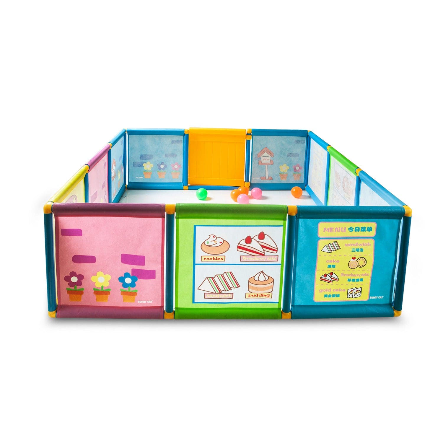 Creative Play House for Kids Play Pen Activity - Multicolour - Baby Moo