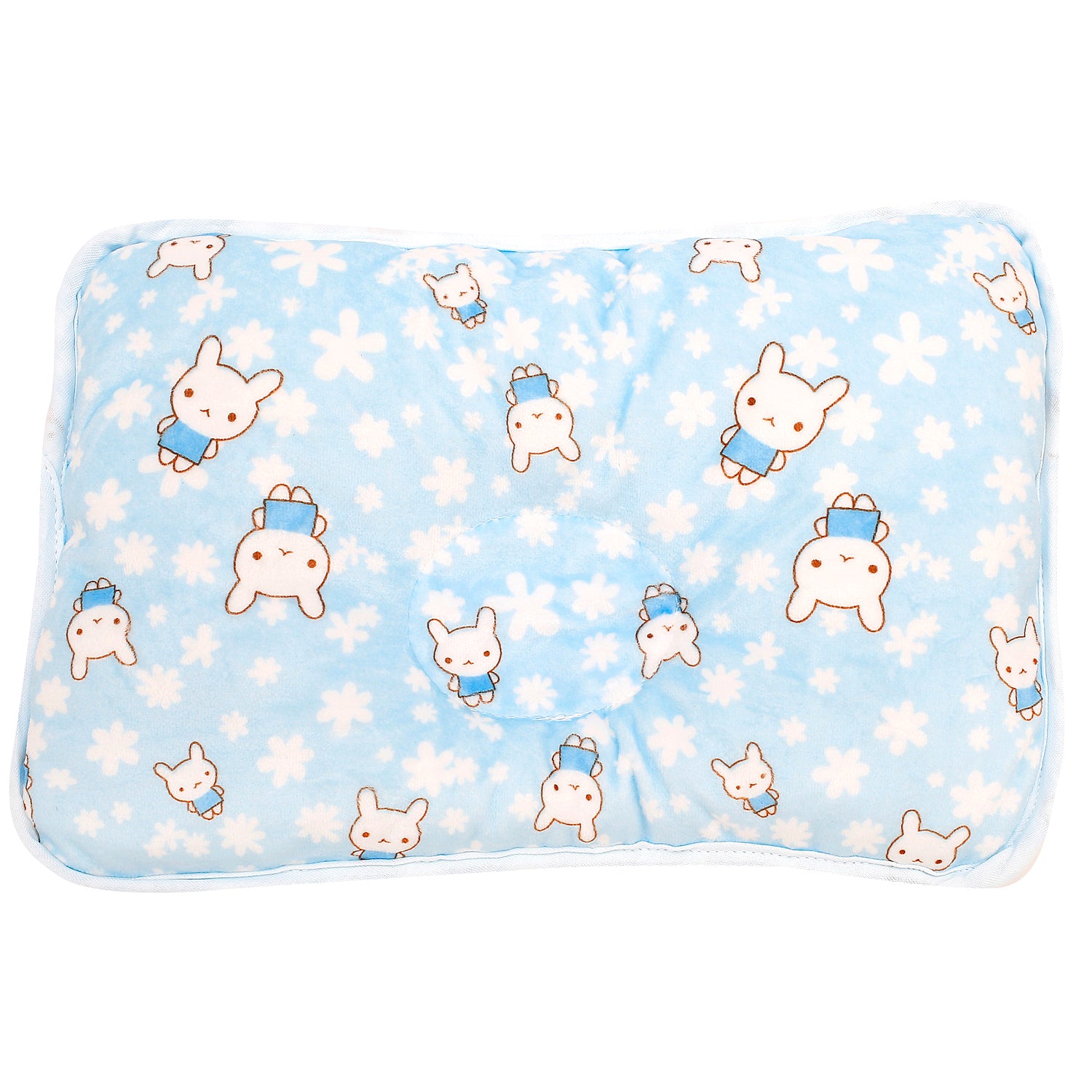 Bunny Blue Baby Pillow - Baby Moo