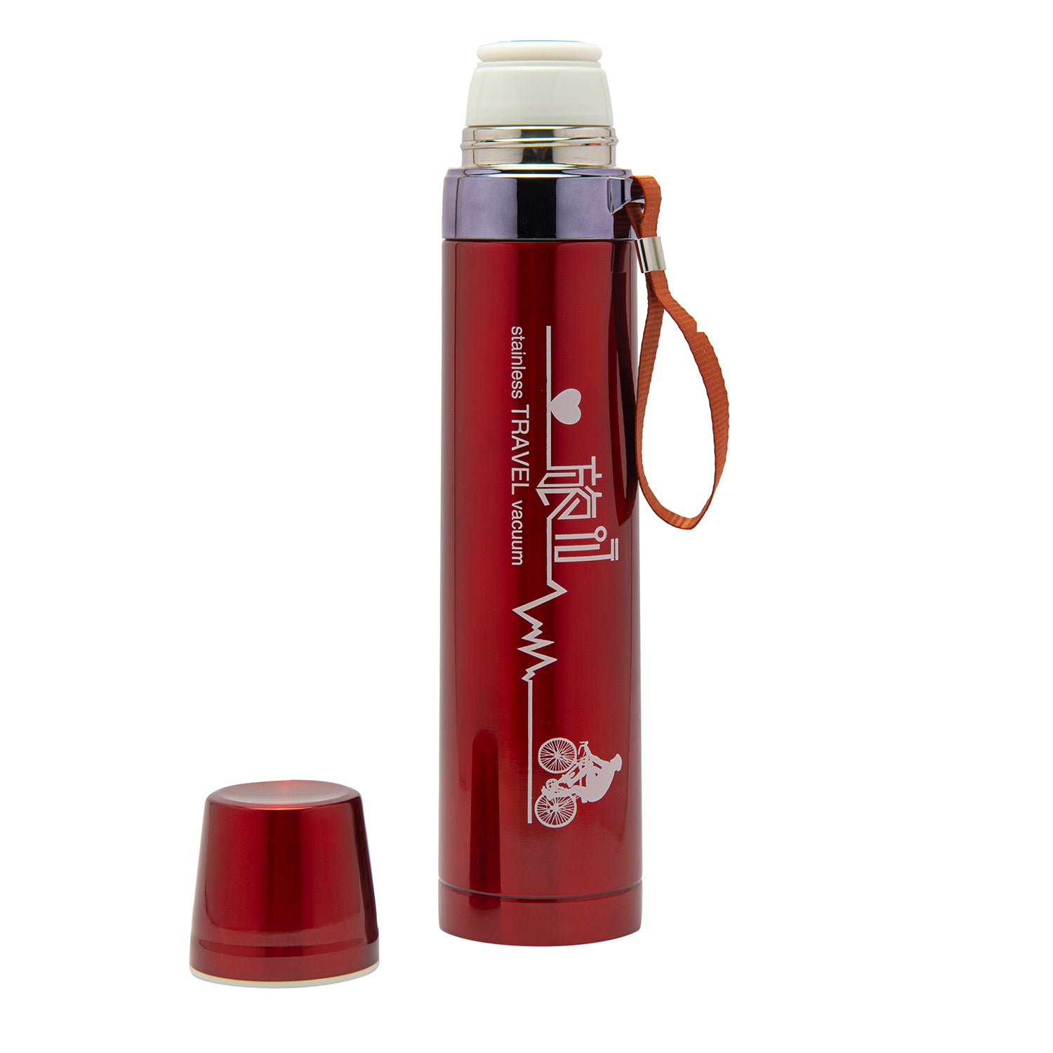 World Traveller Metallic Red 1000 ml Stainless Steel Flask - Baby Moo