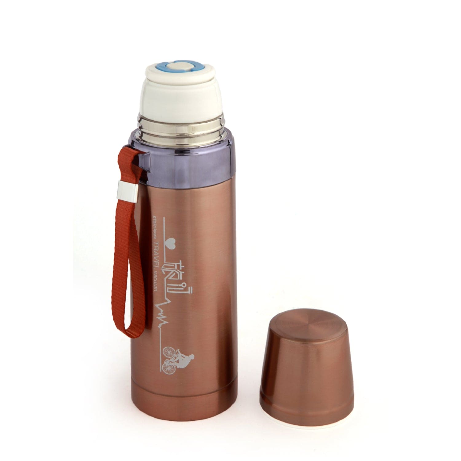 World Traveller Gold 800 ml Stainless Steel Flask - Baby Moo