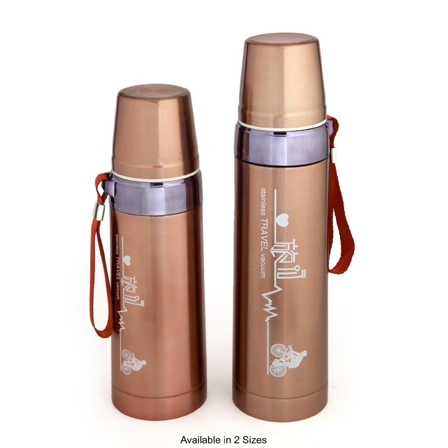 World Traveller Gold 800 ml Stainless Steel Flask - Baby Moo