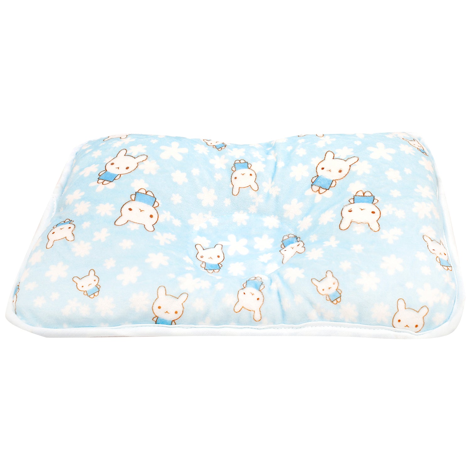 Bunny Blue Baby Pillow - Baby Moo