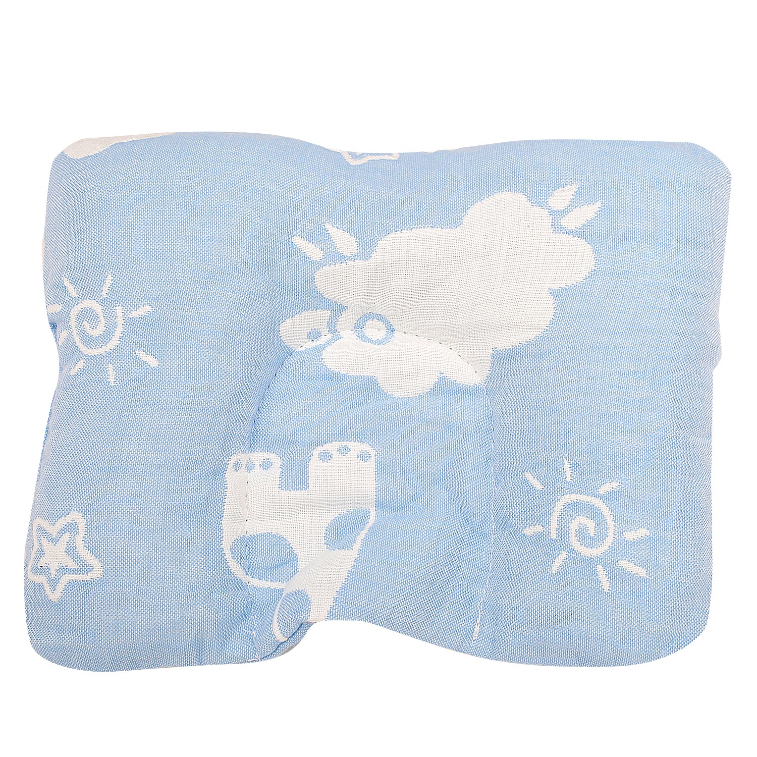 Giraffe Blue Baby Pillow - Baby Moo