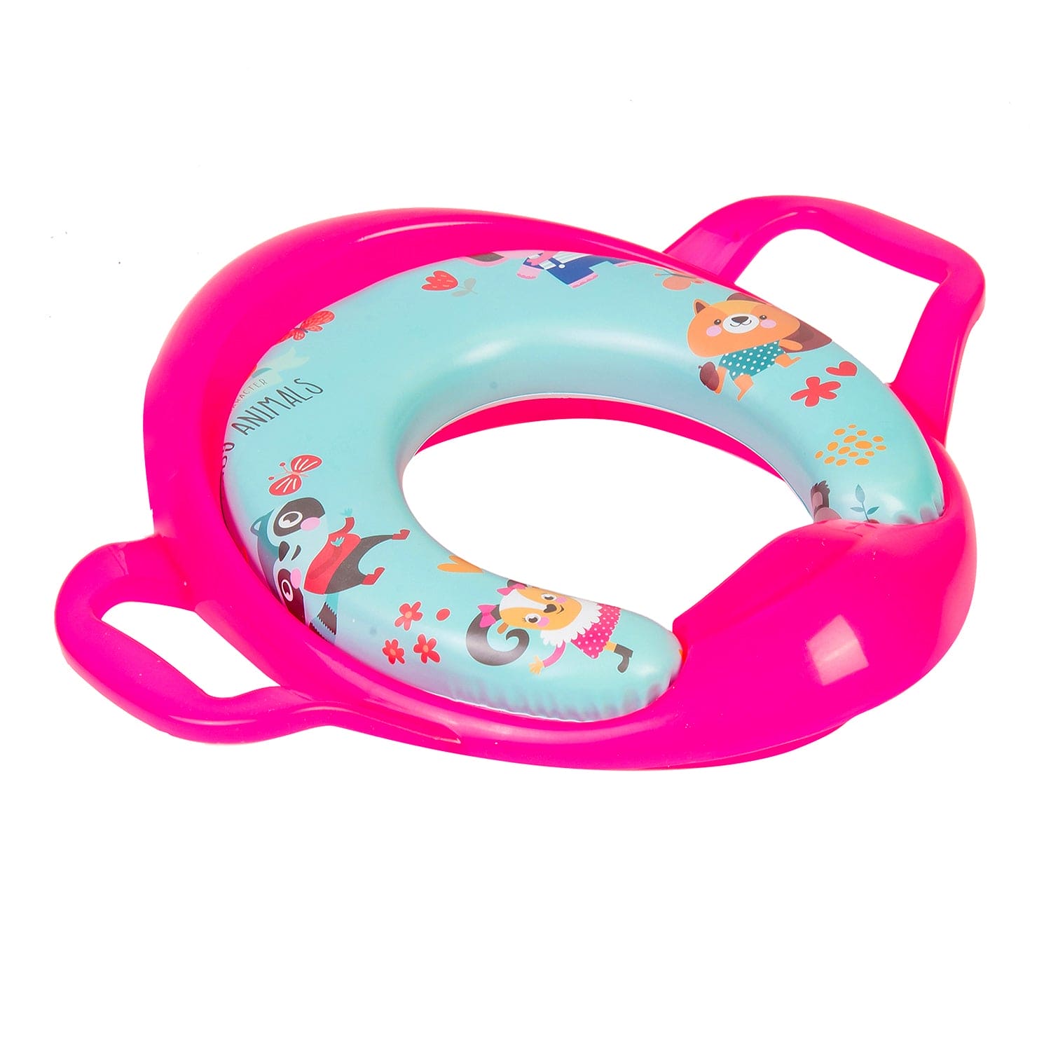 Animals Blue And Pink Potty Seat With Handle - Baby Moo